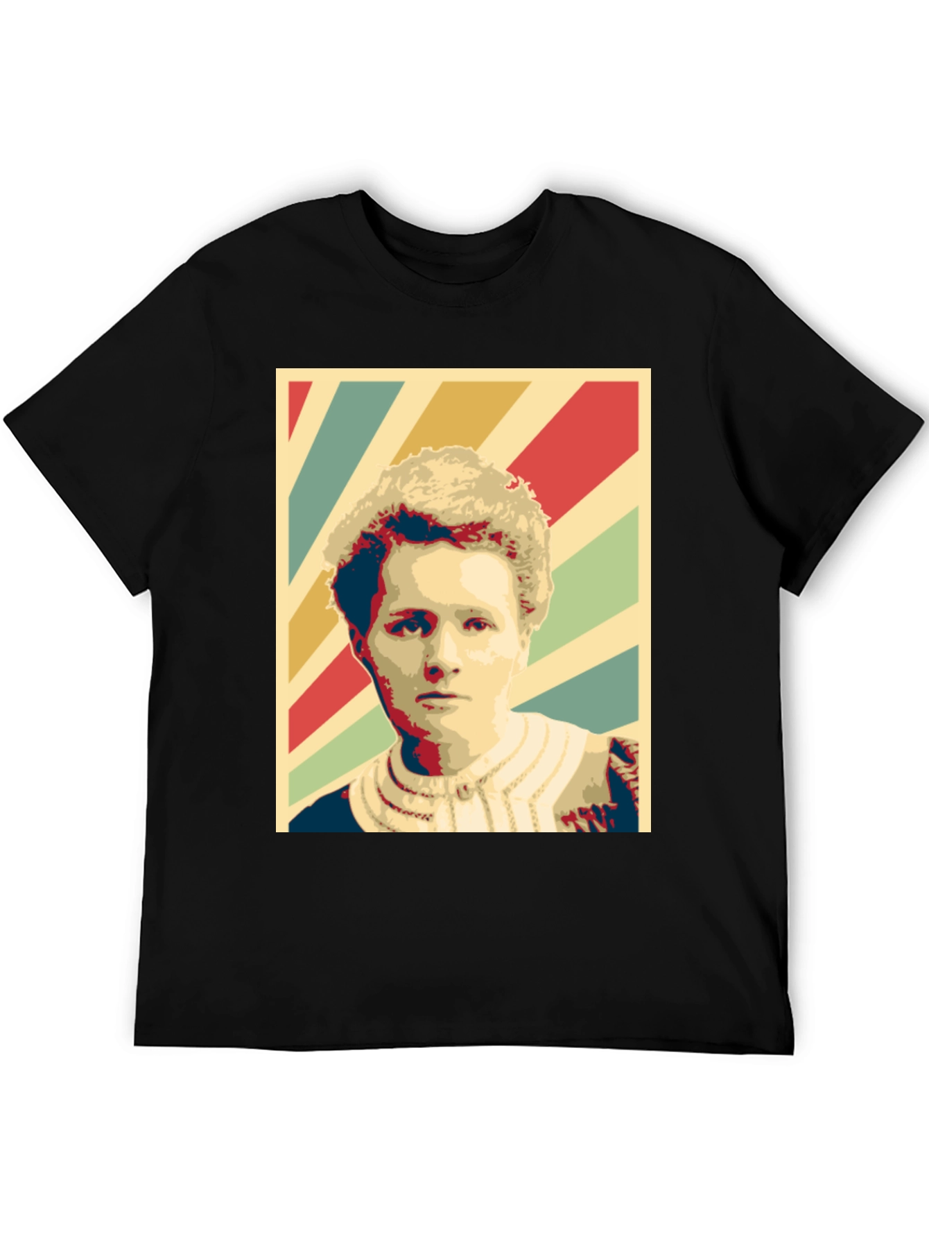Black Retro Portrait Graphic T-Shirt - Unisex Fashion Tee view 5