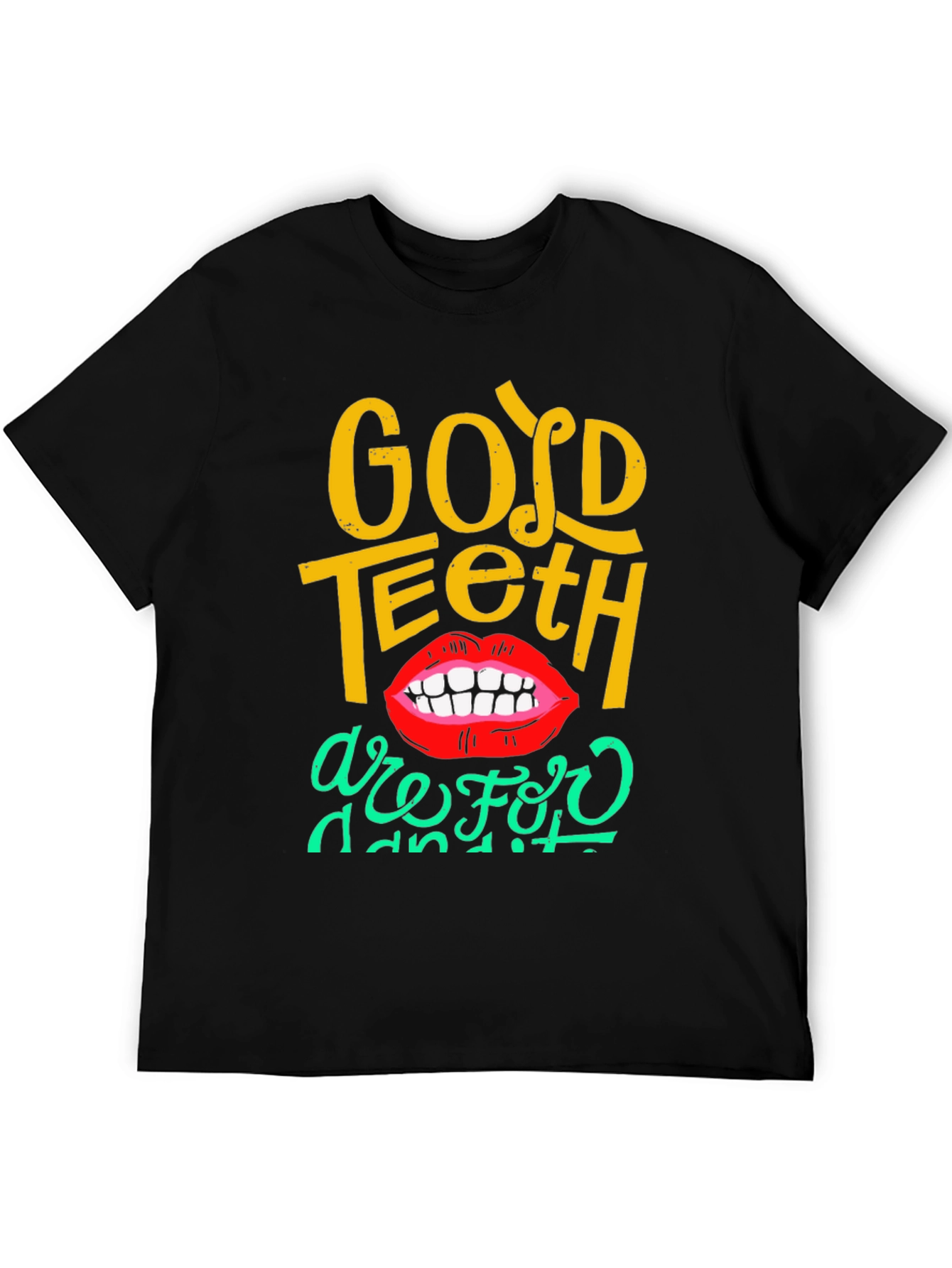 Black Good Teeth T-Shirt - Fun Dental Humor Tee view 5