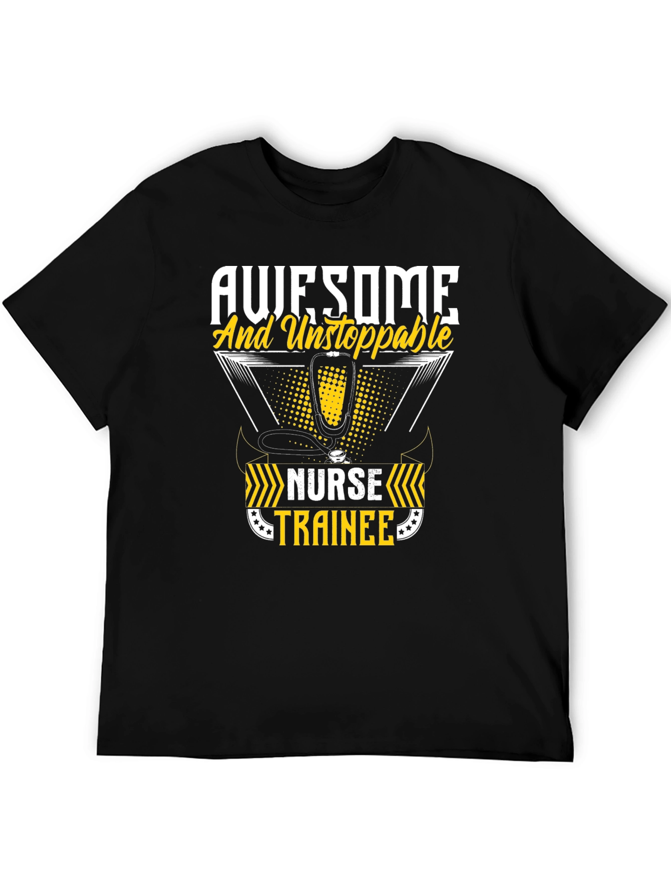 Black Awesome Nurse Trainee Graphic Tee view 5