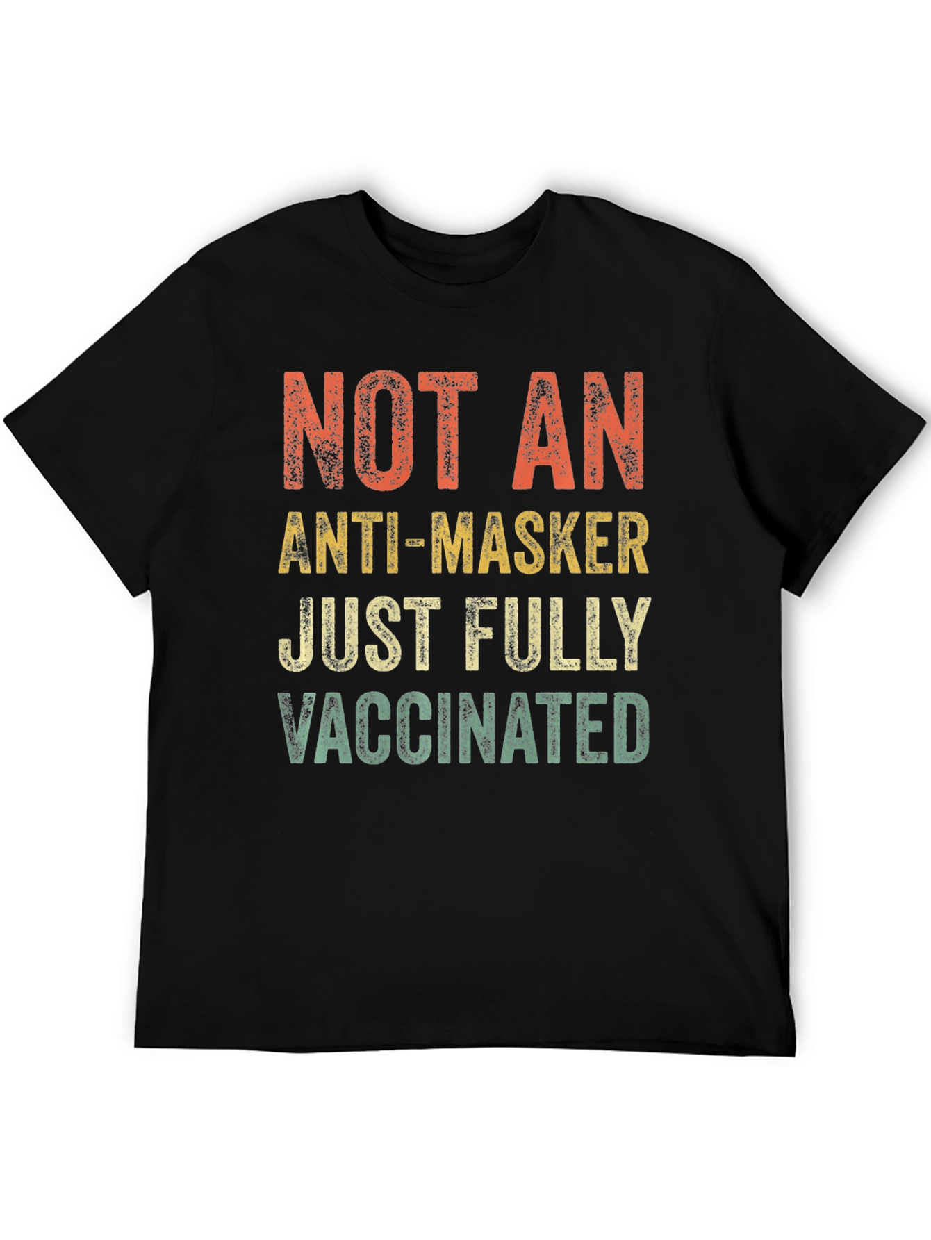 Black Fully Vaccinated T-Shirt - Anti Masker Alternative view 5