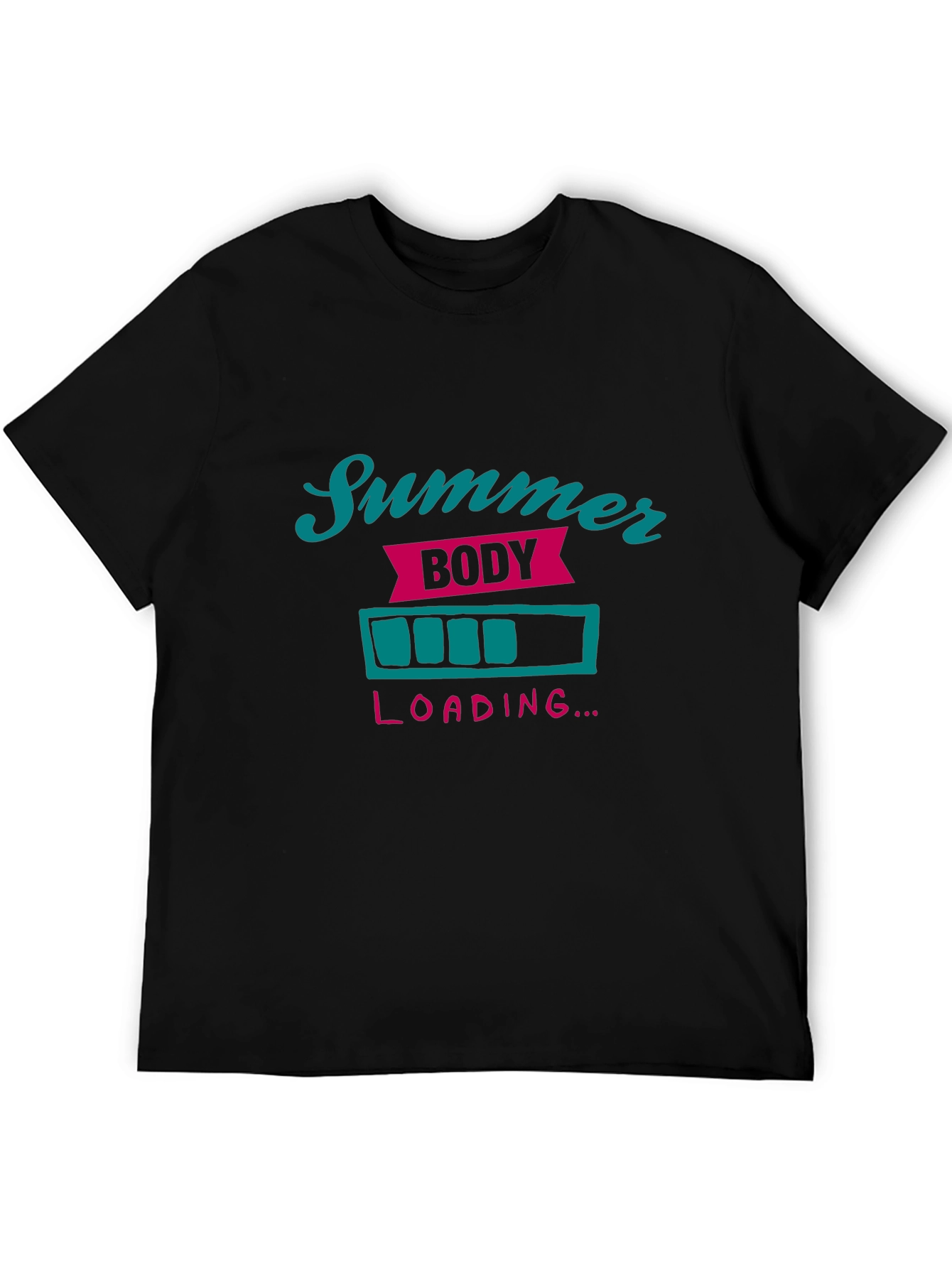 Black Summer Body Loading T-Shirt view 5