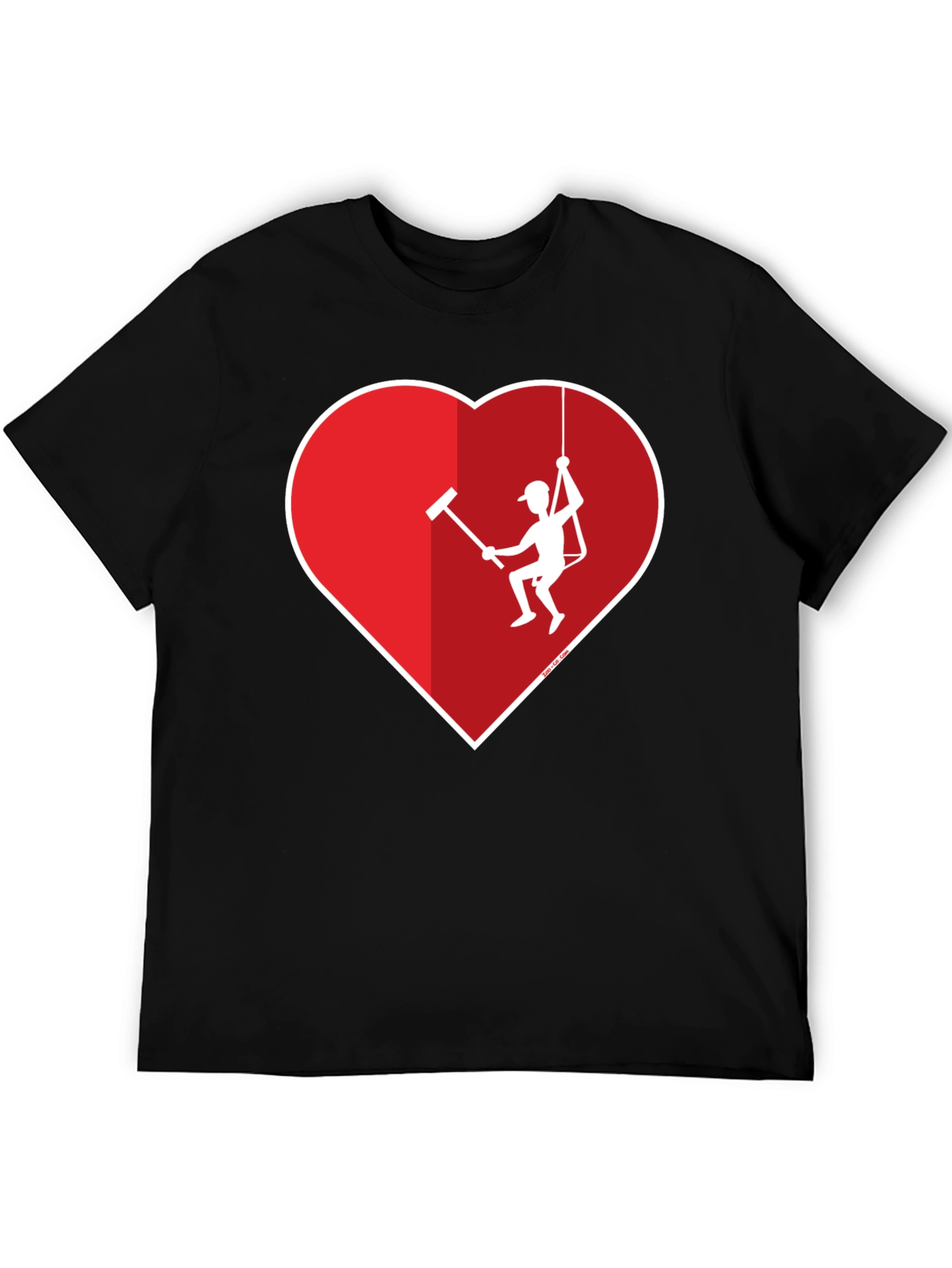 Black Heart Window Washer Graphic Tee view 5