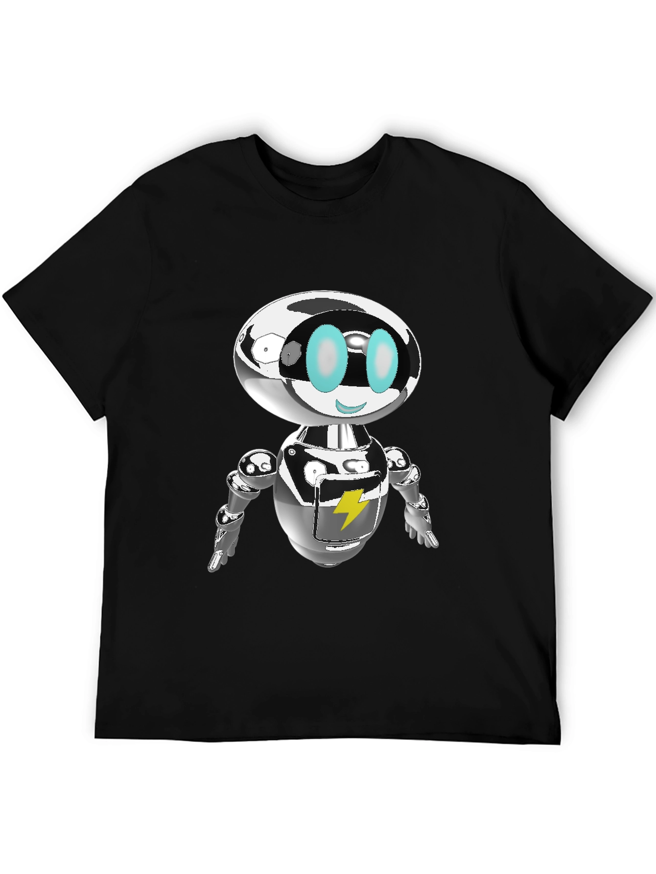 Black Retro Robot Graphic Tee - Sci-Fi Cool view 5