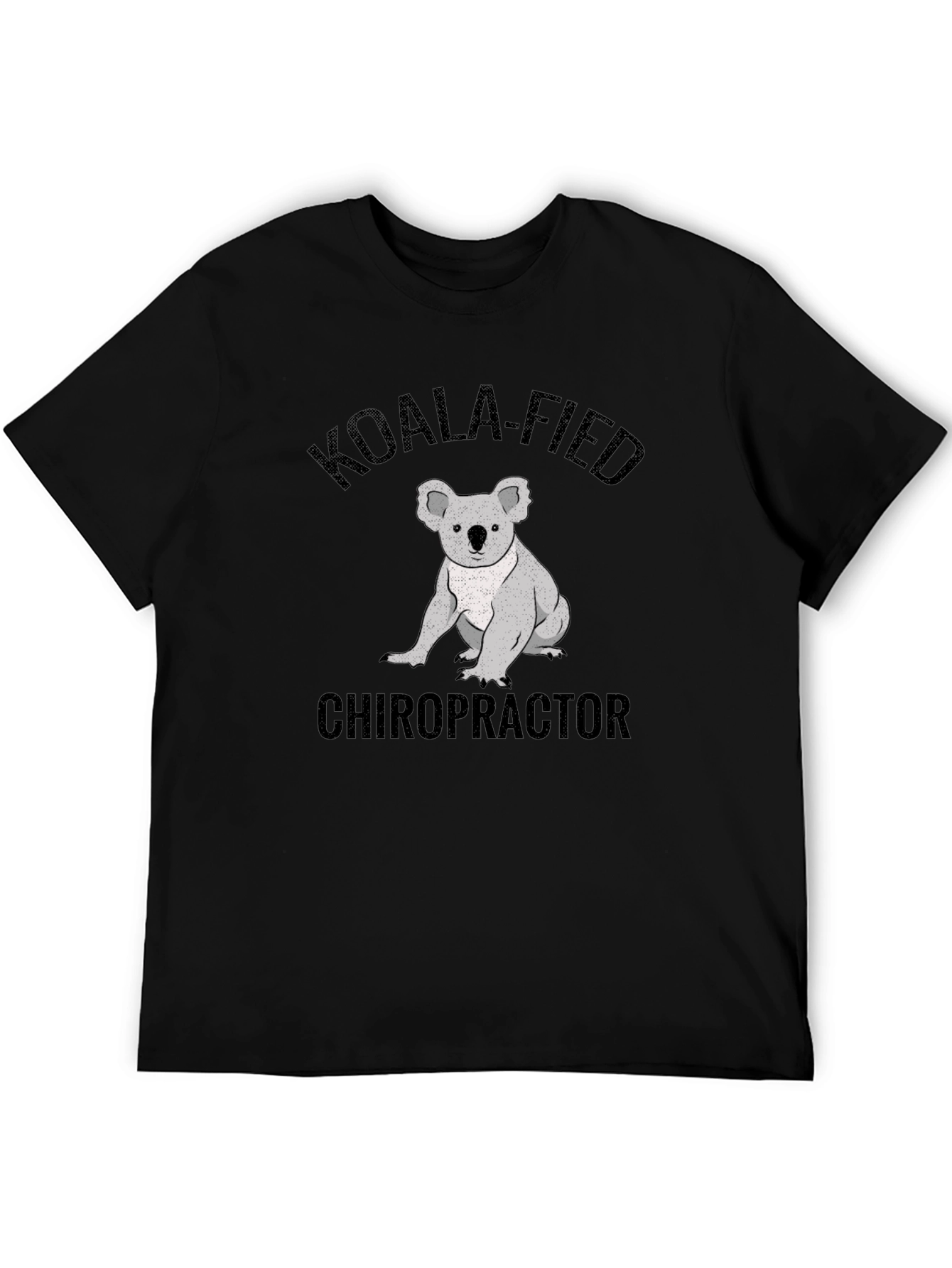 Black Koala-Fied Chiropractor T-Shirt - Funny Animal Tee view 5