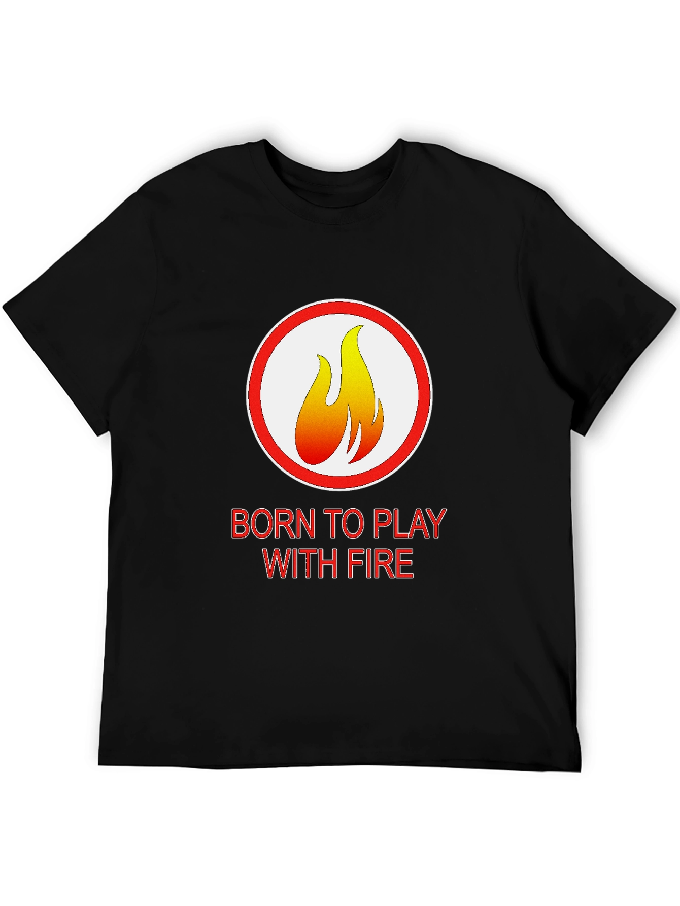 Black Born to Play With Fire Graphic Tee view 5