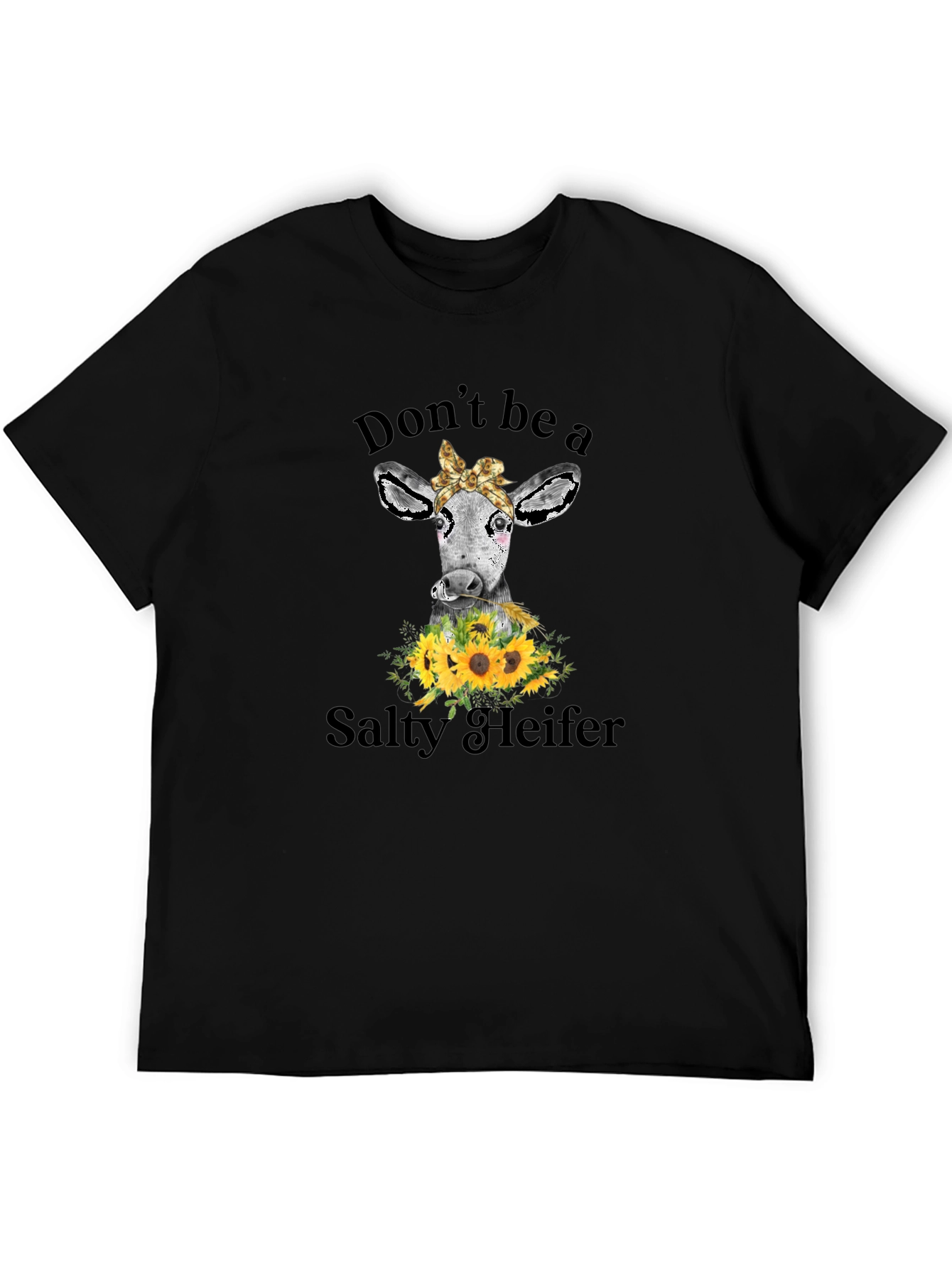 Black Salty Heifer Cow Graphic Tee view 5
