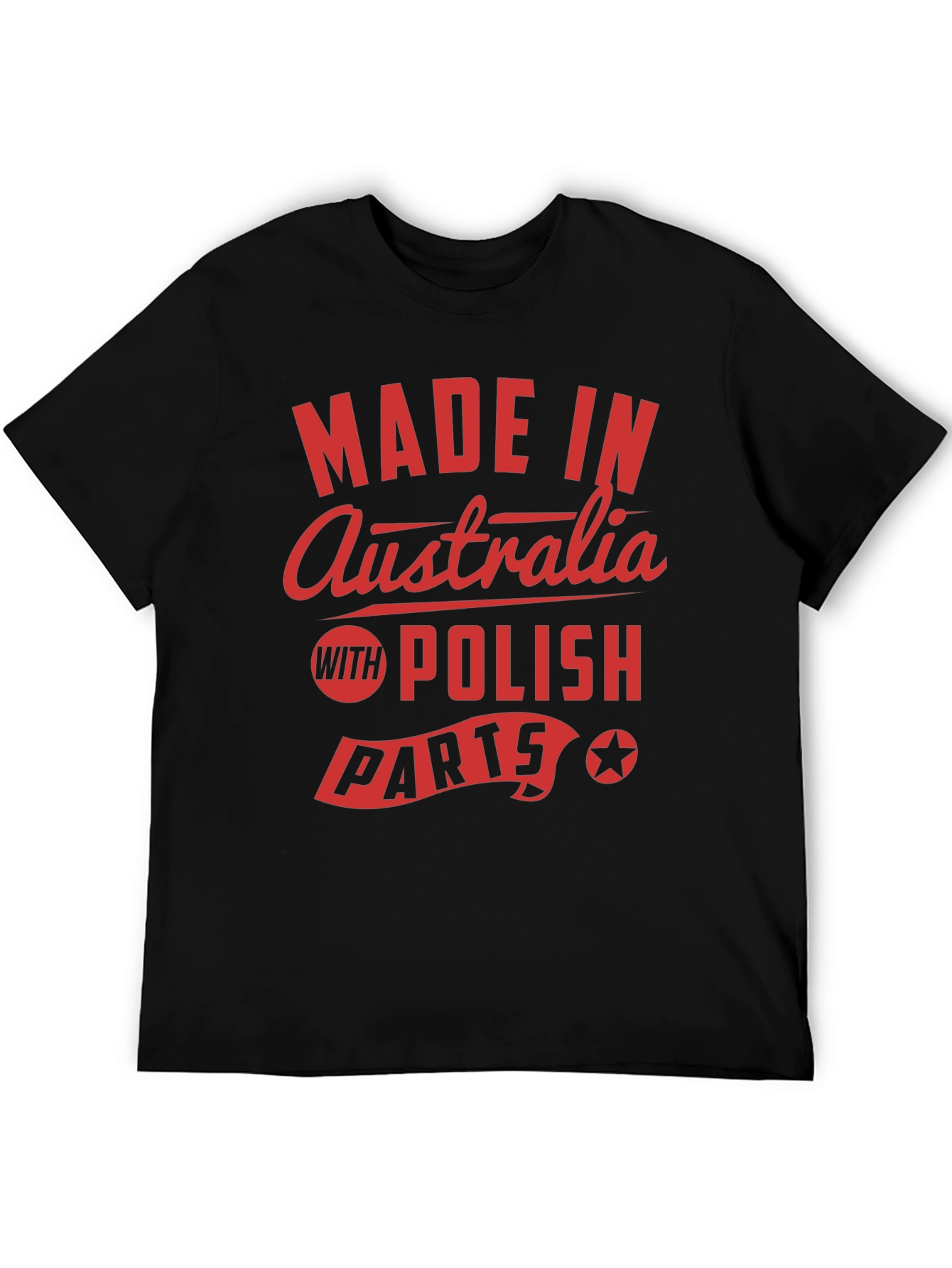 Black Made in Australia with Polish Parts T-Shirt view 5