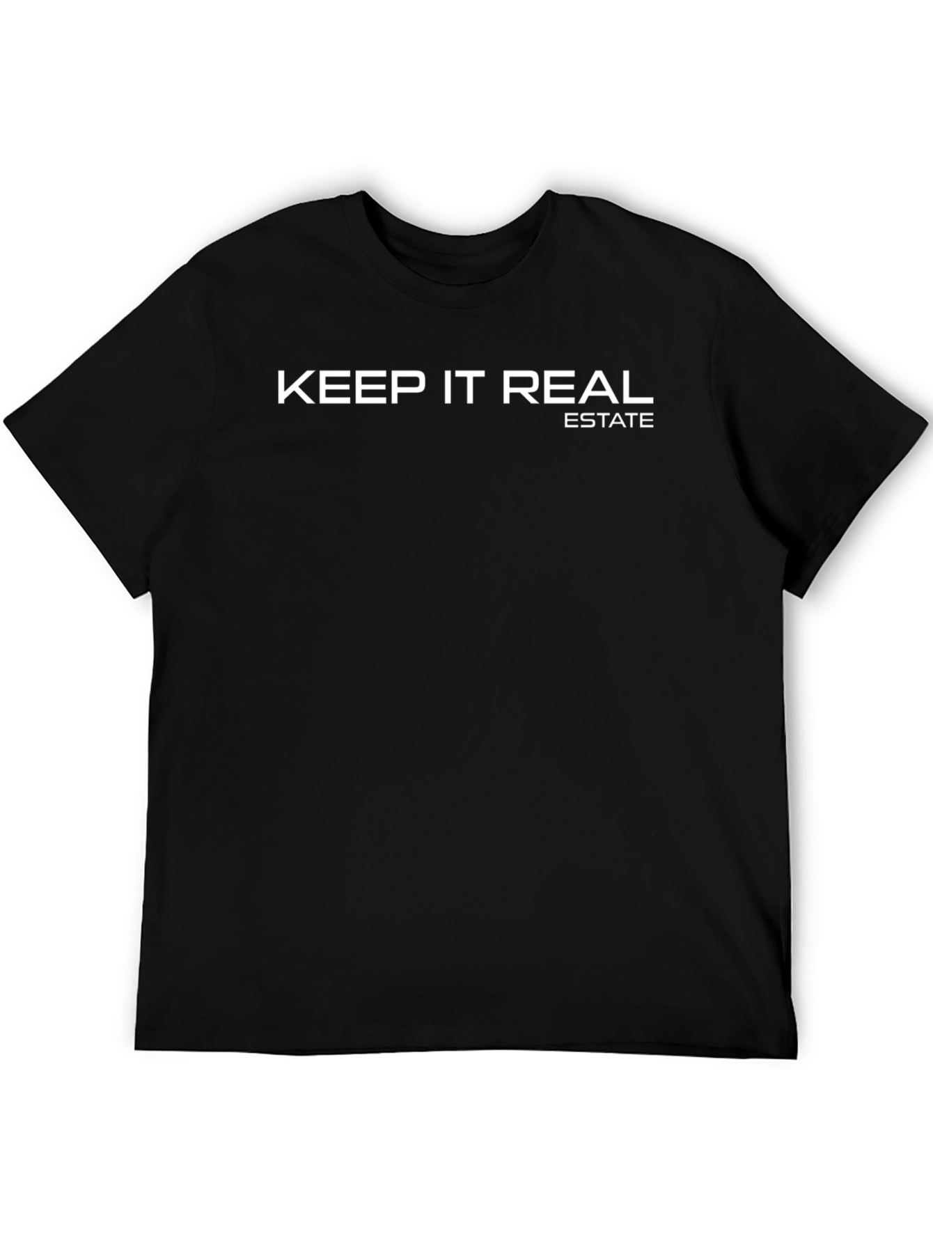 Black Keep It Real Estate T-Shirt - Black view 5