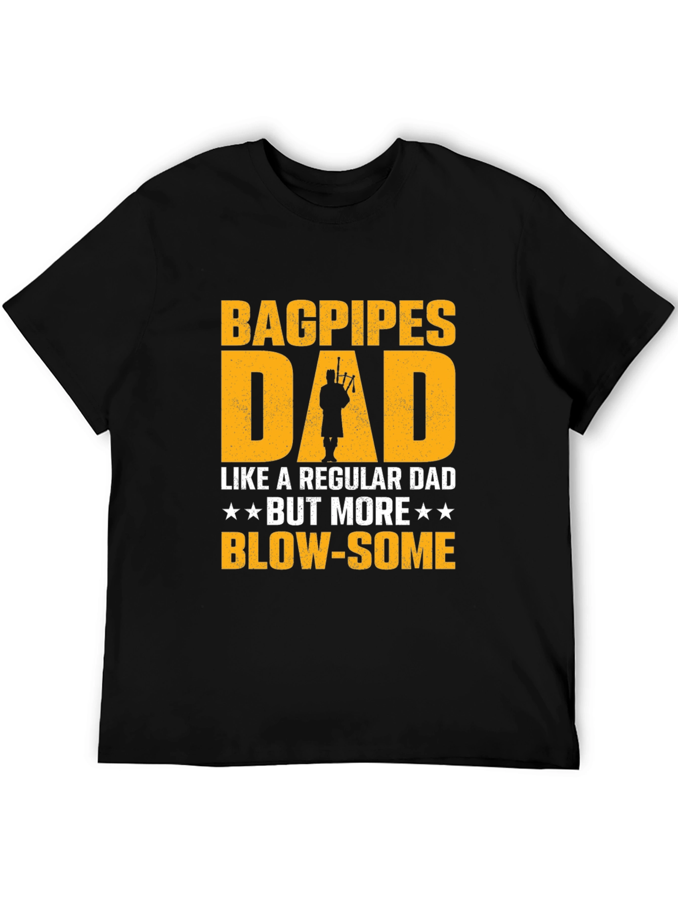 Black Bagpipes Dad T-Shirt - Funny Father's Day Gift for Musicians view 5