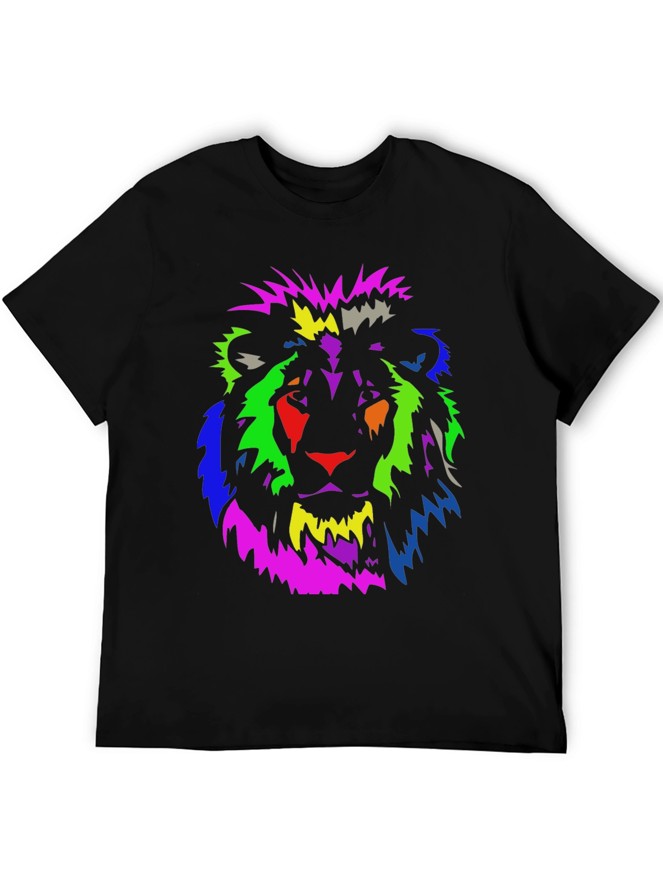 Black Lion Graphic Tee - Bold & Vibrant Design view 5