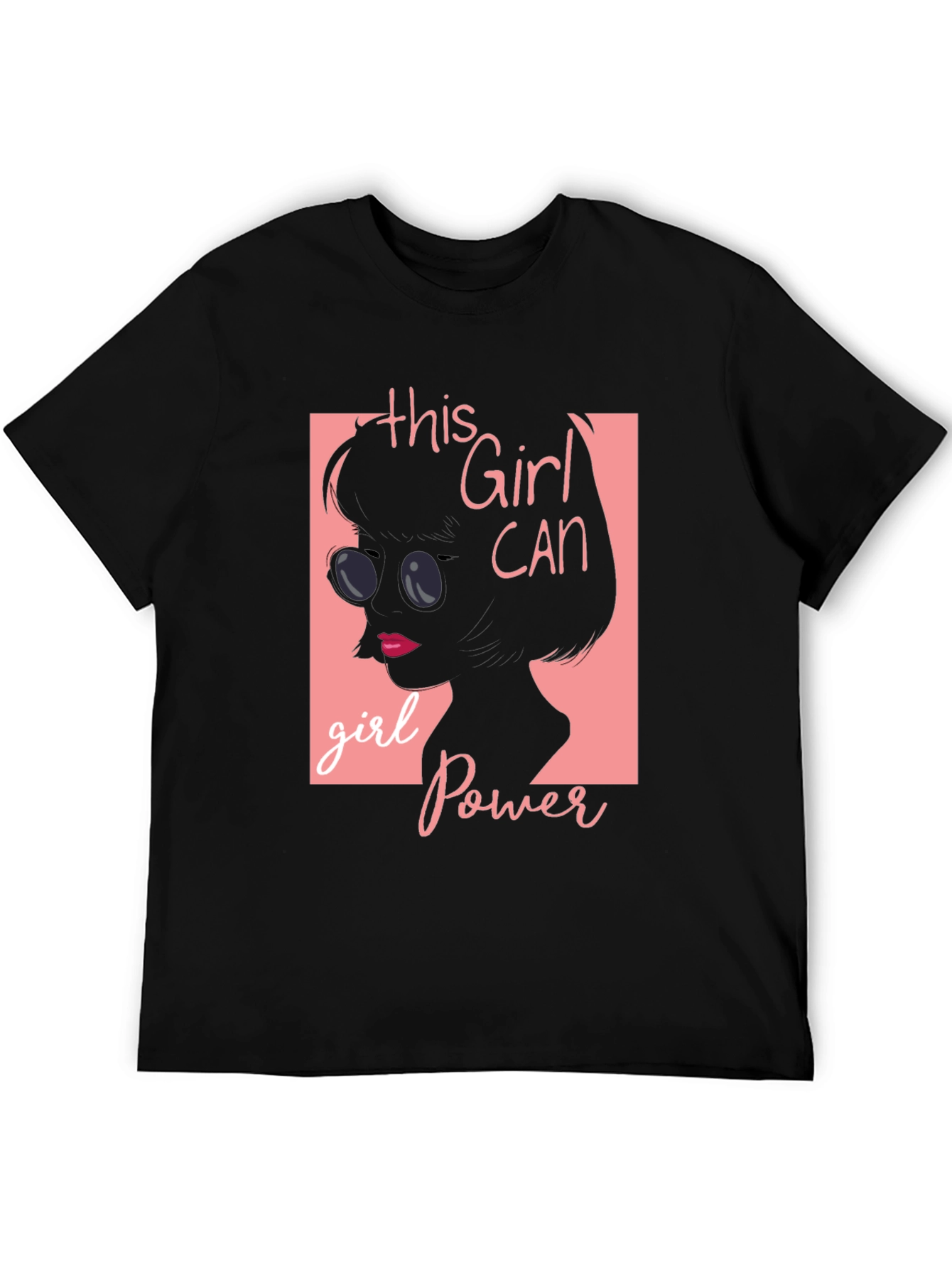 Black Girl Power Graphic Tee - This Girl Can T-Shirt view 5
