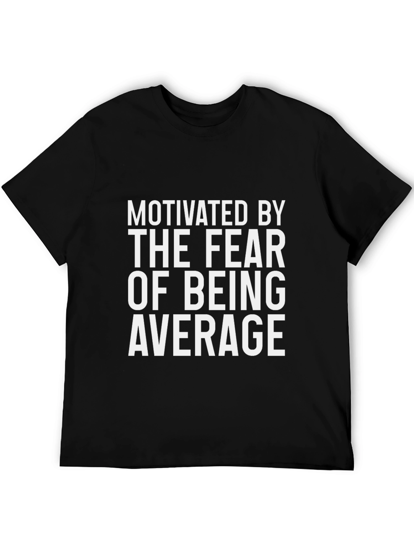 Black Motivated By Fear T-Shirt - Black Graphic Tee view 5
