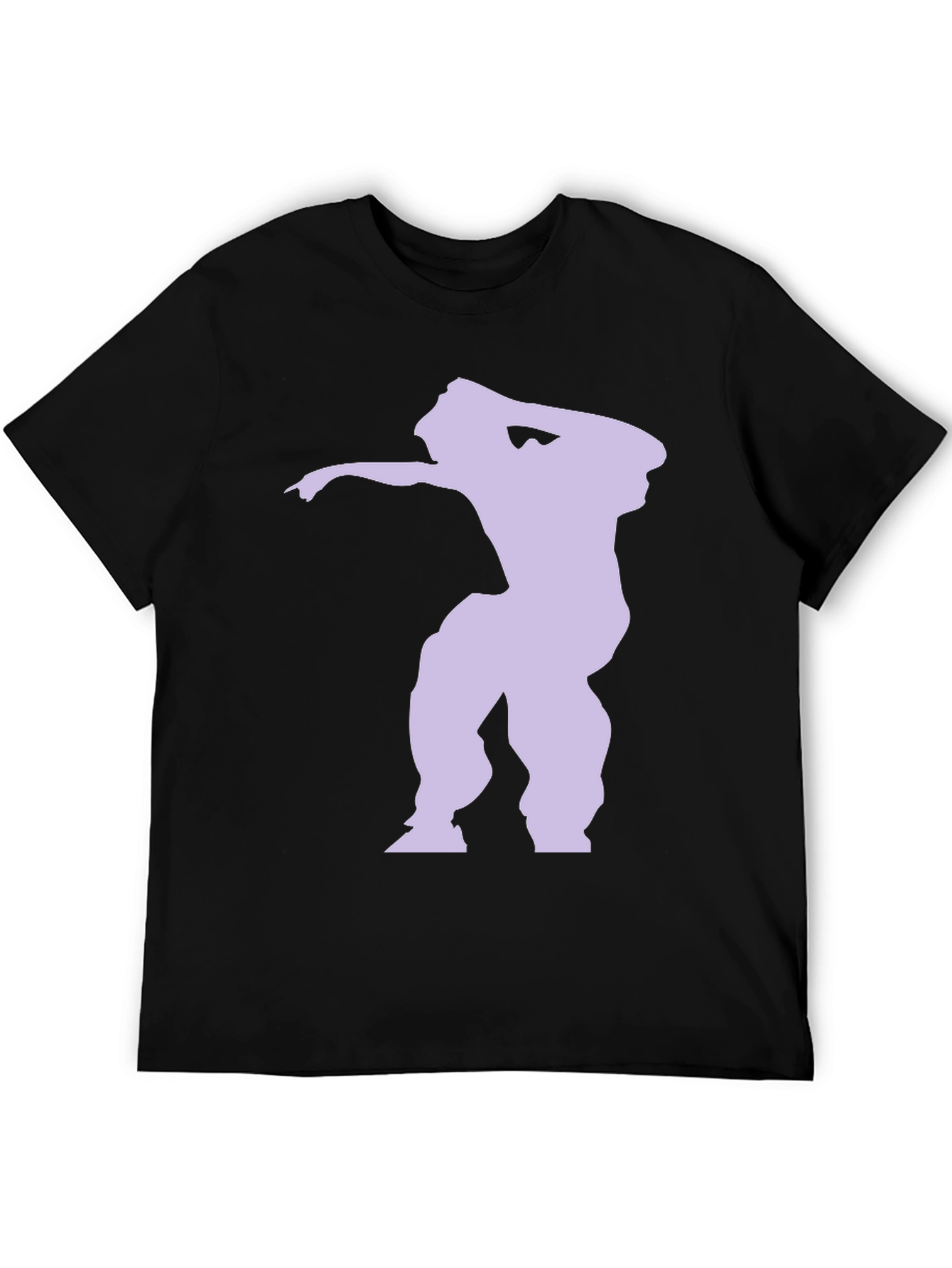 Black Dabbing Silhouette Graphic Tee - Black view 5