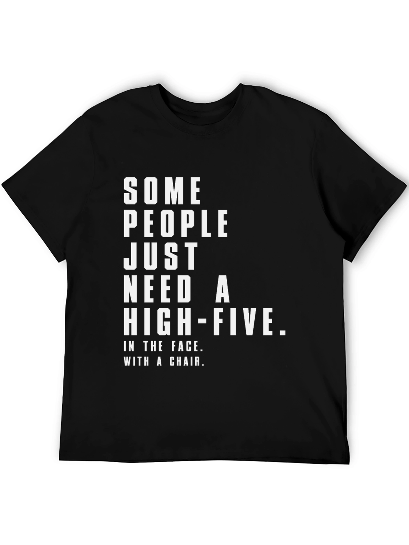 Black Sarcastic High-Five Graphic Tee view 5