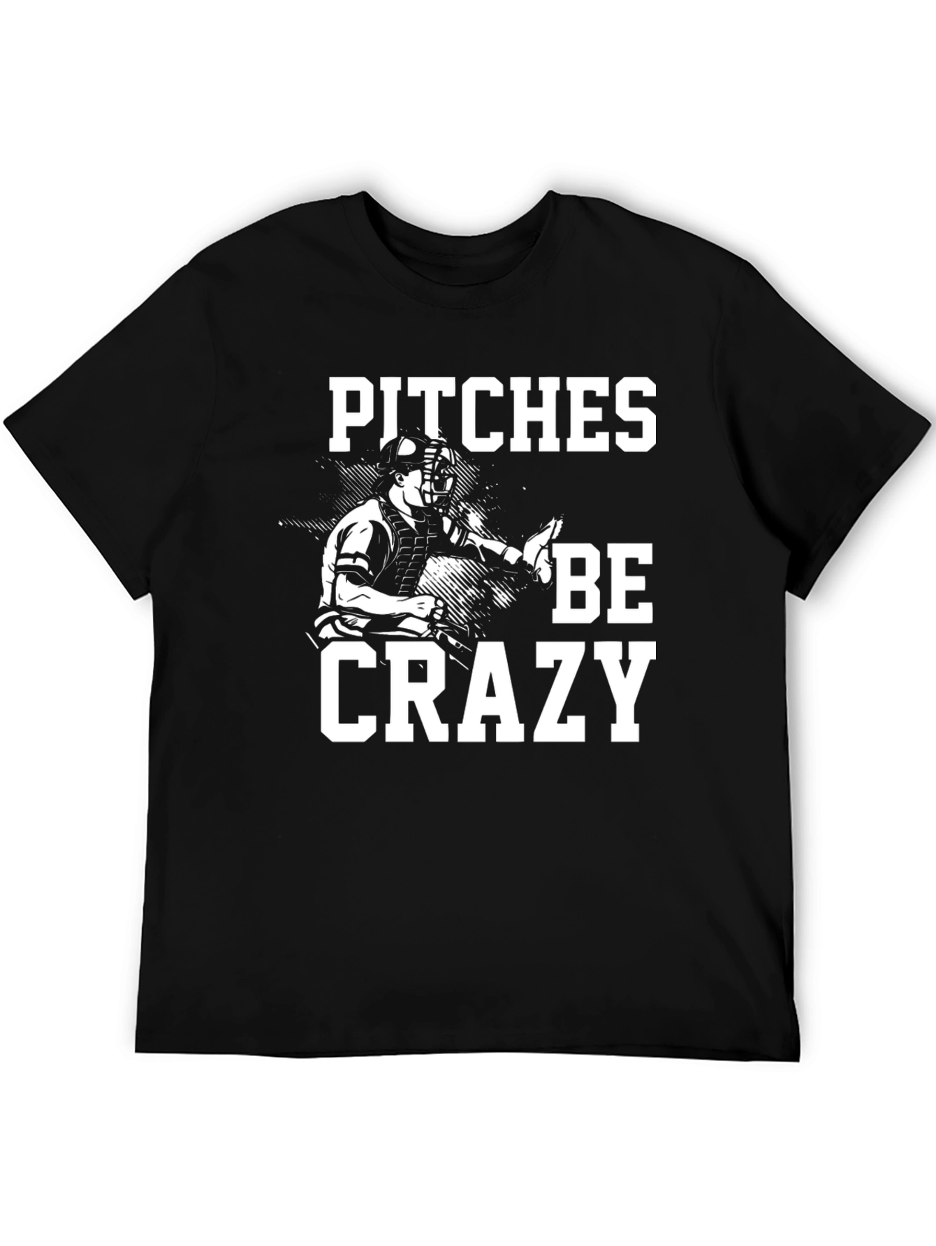 Black Pitches Be Crazy Graphic T-Shirt view 5