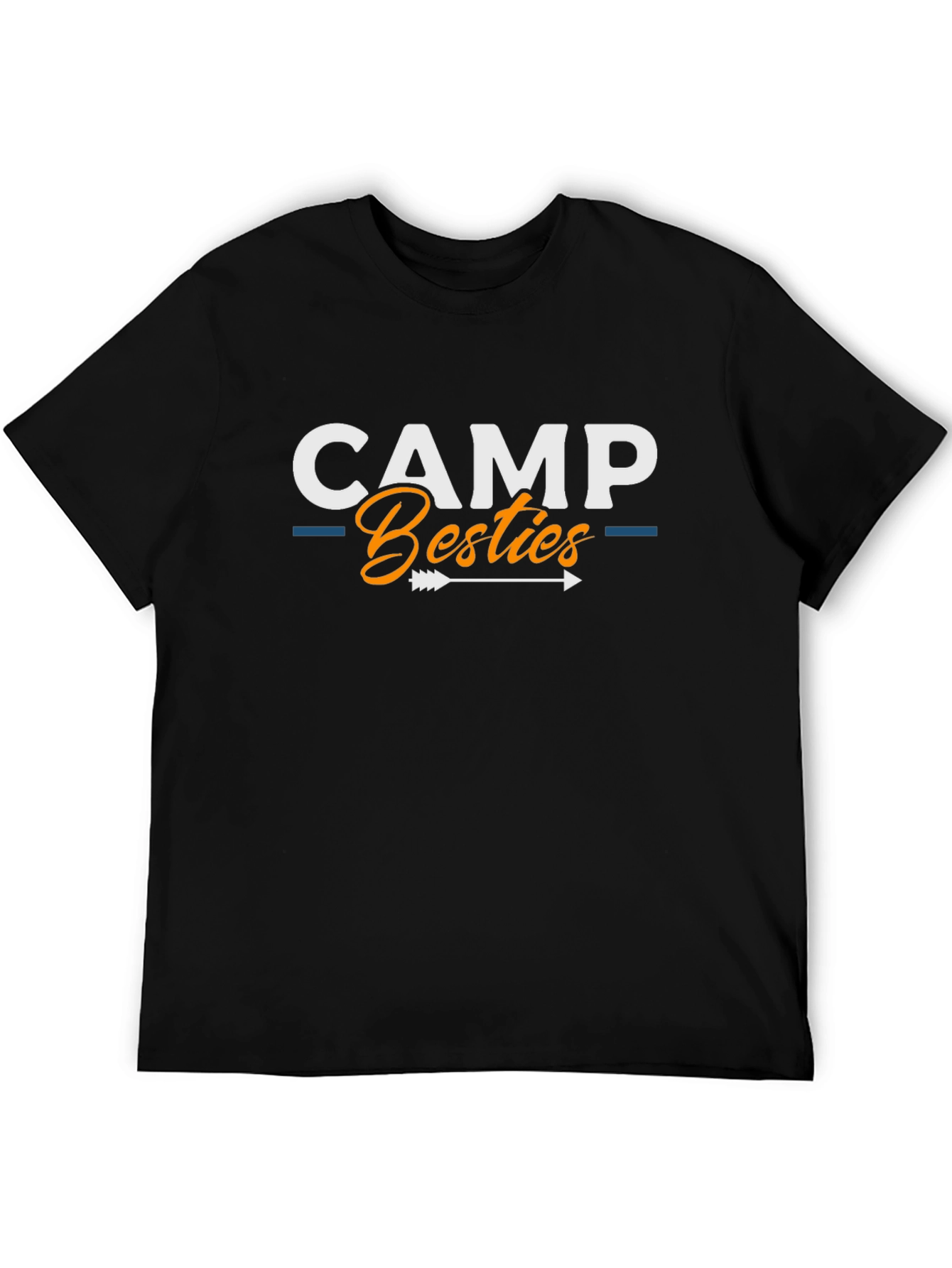 Black Camp Besties Graphic Tee - Black Cotton Blend Shirt view 5