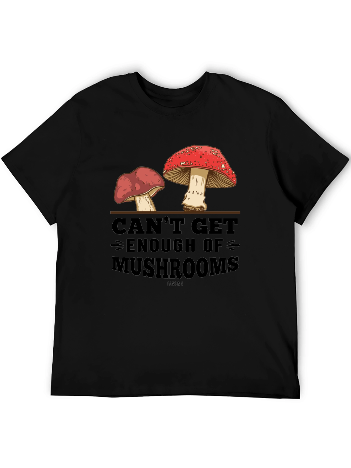 Black Mushroom Graphic T-Shirt - Unique Design view 5
