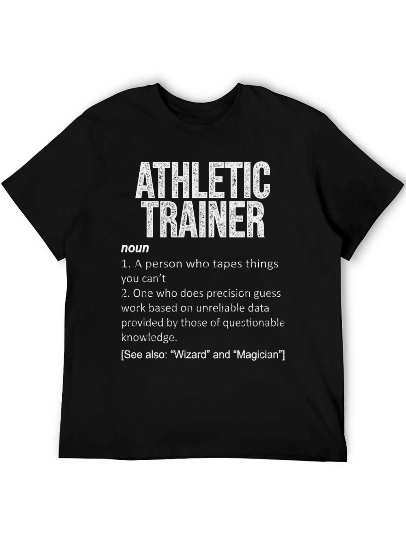 Black Athletic Trainer Definition T-Shirt view 5