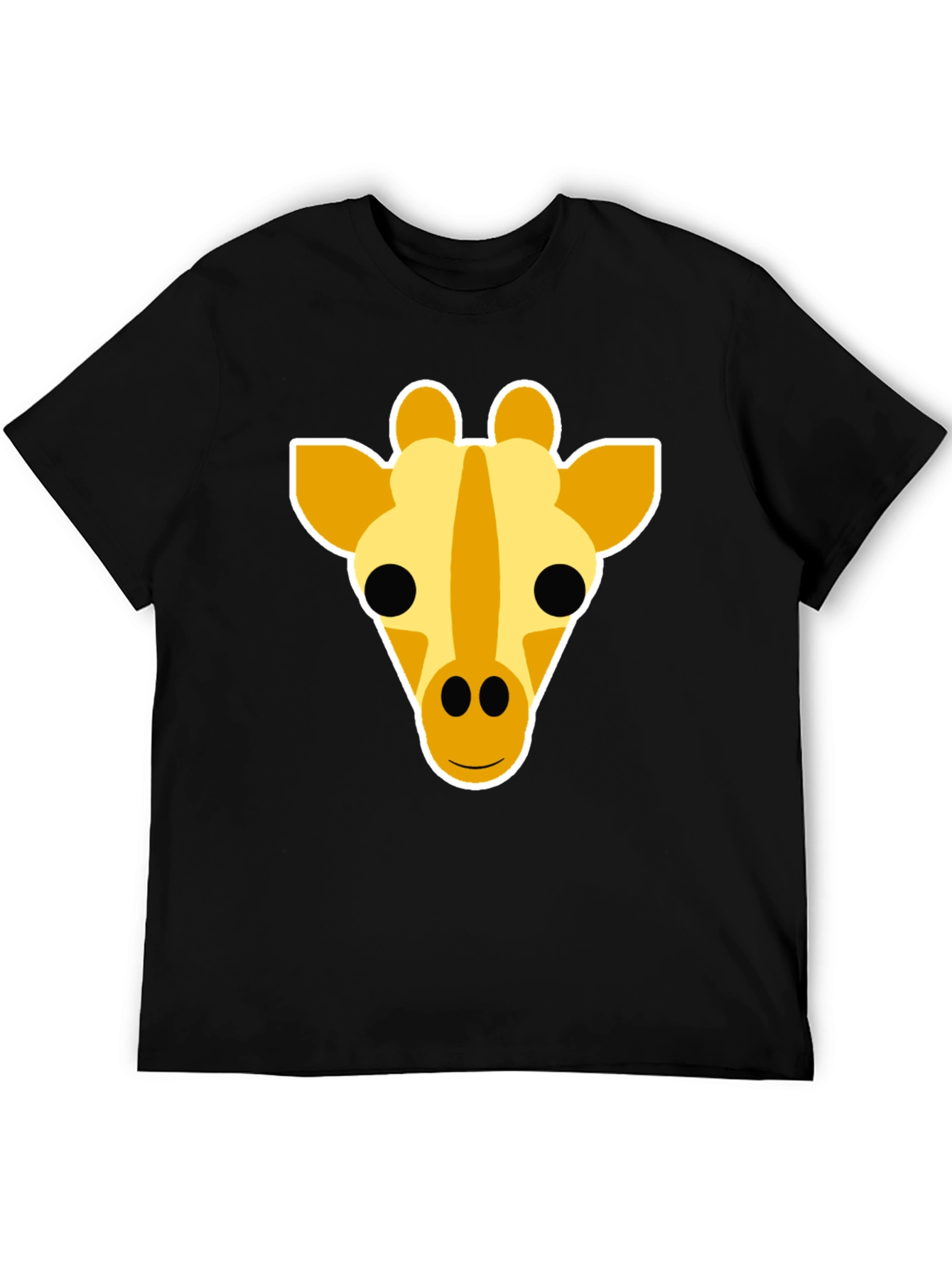 Black Giraffe Graphic Tee - Black Cotton T-Shirt view 5
