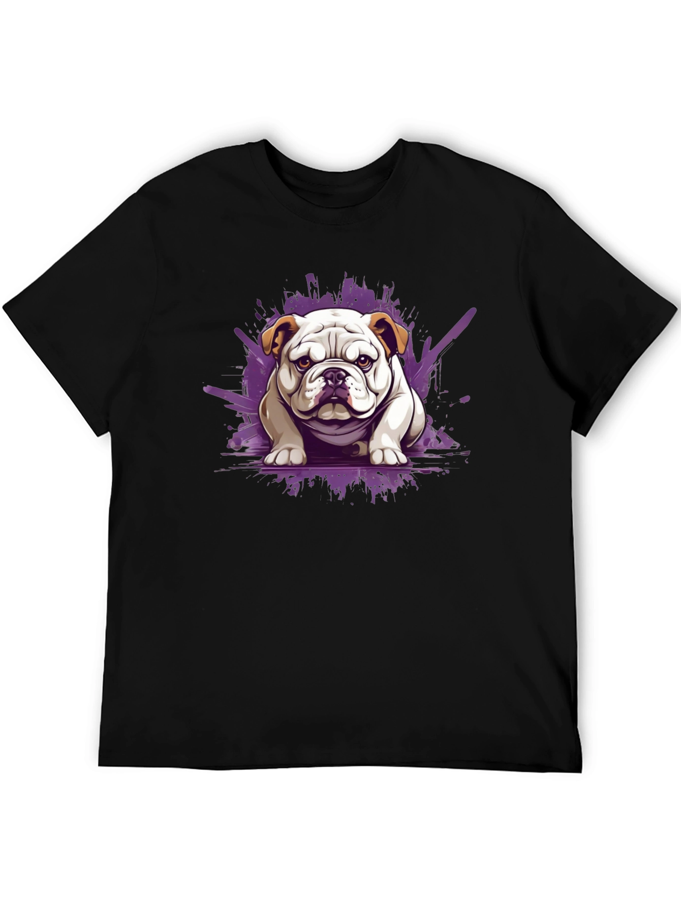 Black Bulldog Graphic Tee - Stylish Men's Black T-Shirt view 5