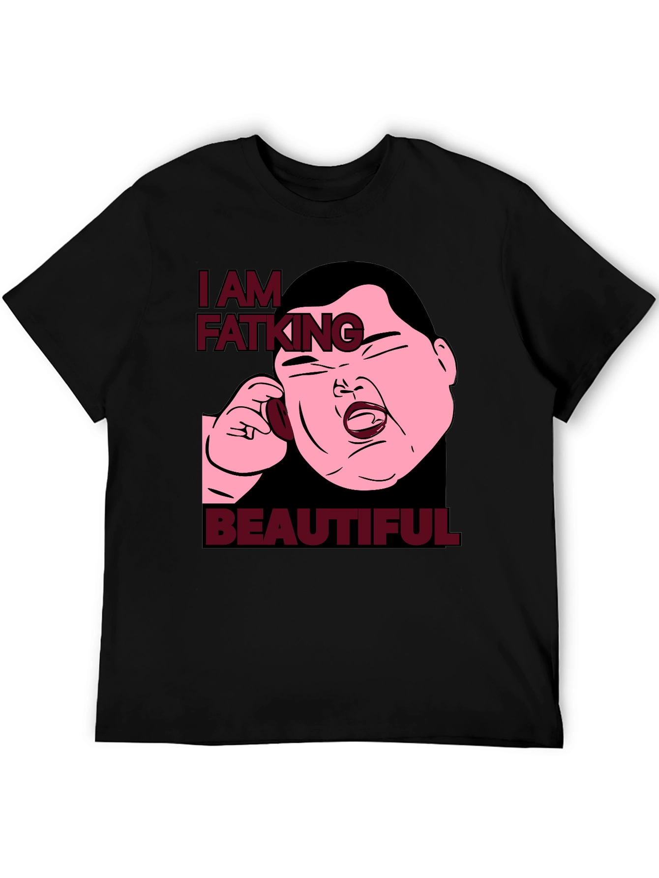 Black I Am Fatking Beautiful Graphic Tee view 5