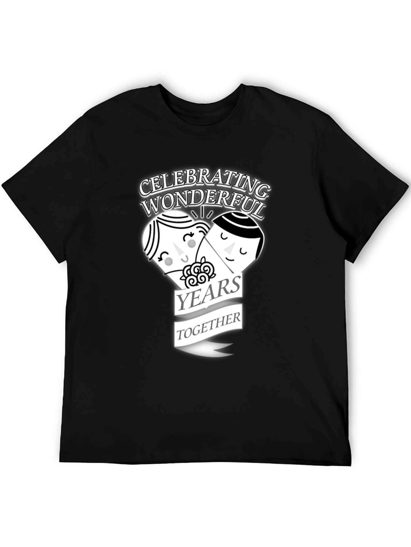 Black Celebrating Wonderful Years Together T-Shirt view 5