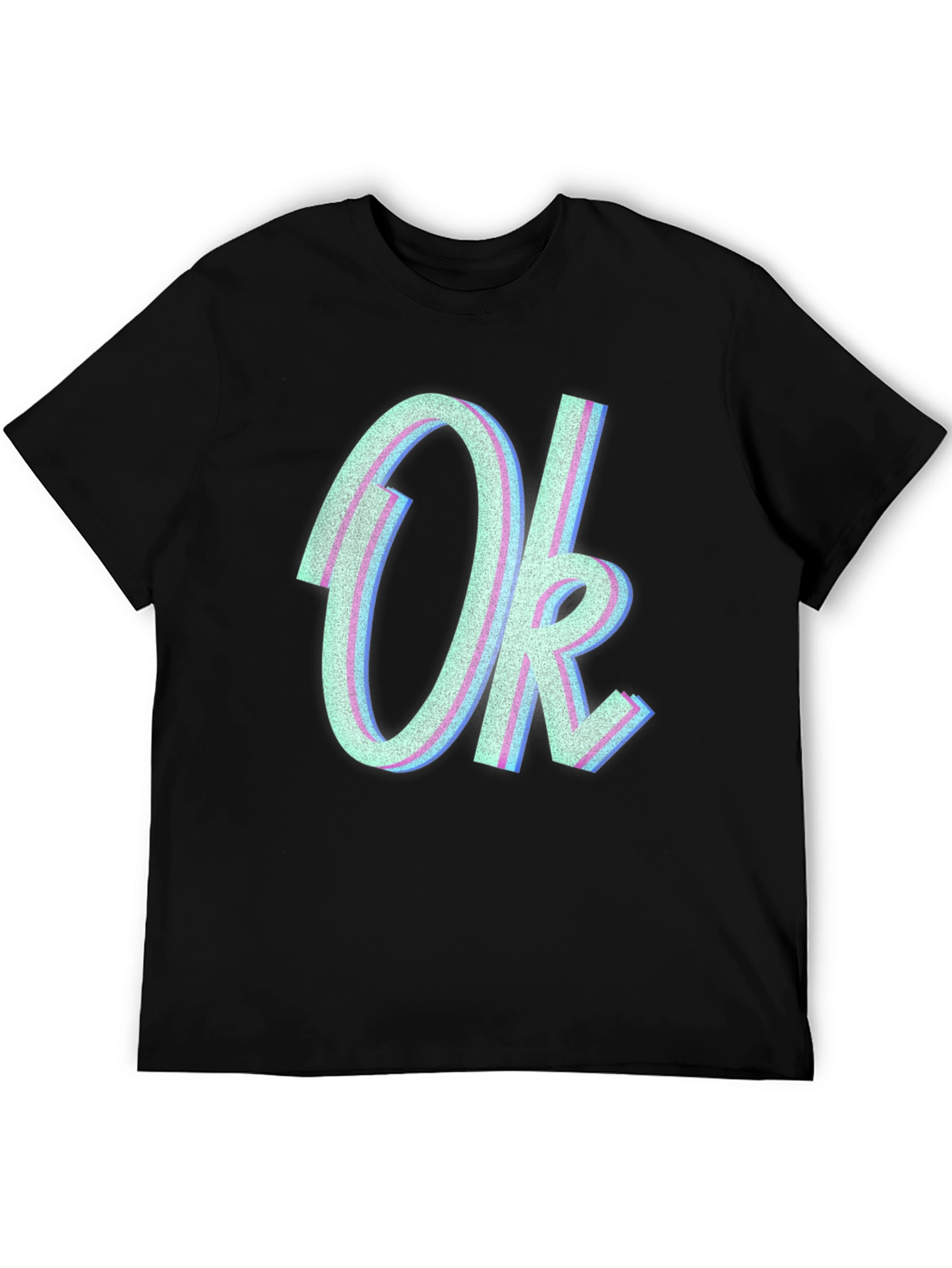 Black OK Graphic Tee - Trendy Casual T-Shirt view 5