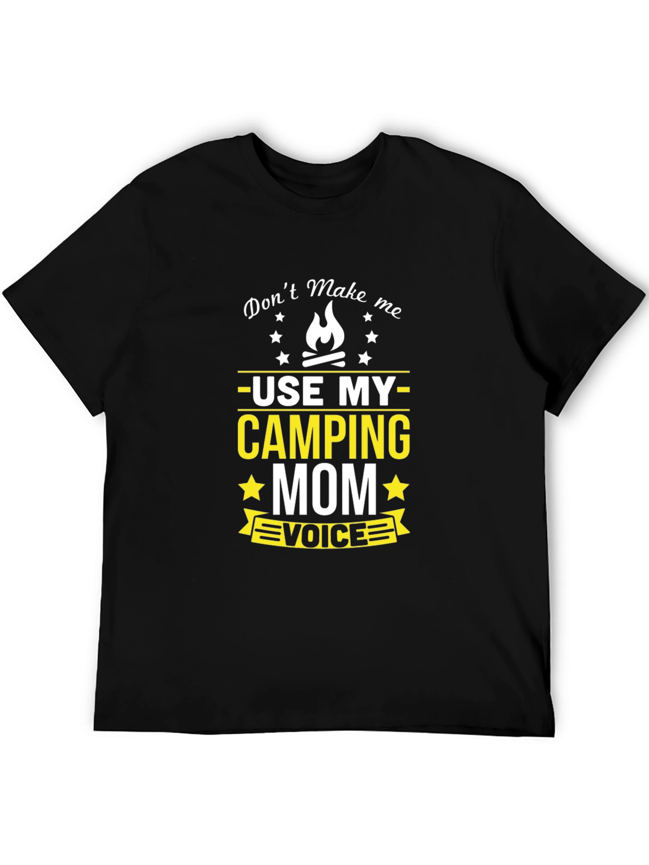 Black Camping Mom Voice Graphic T-Shirt view 5