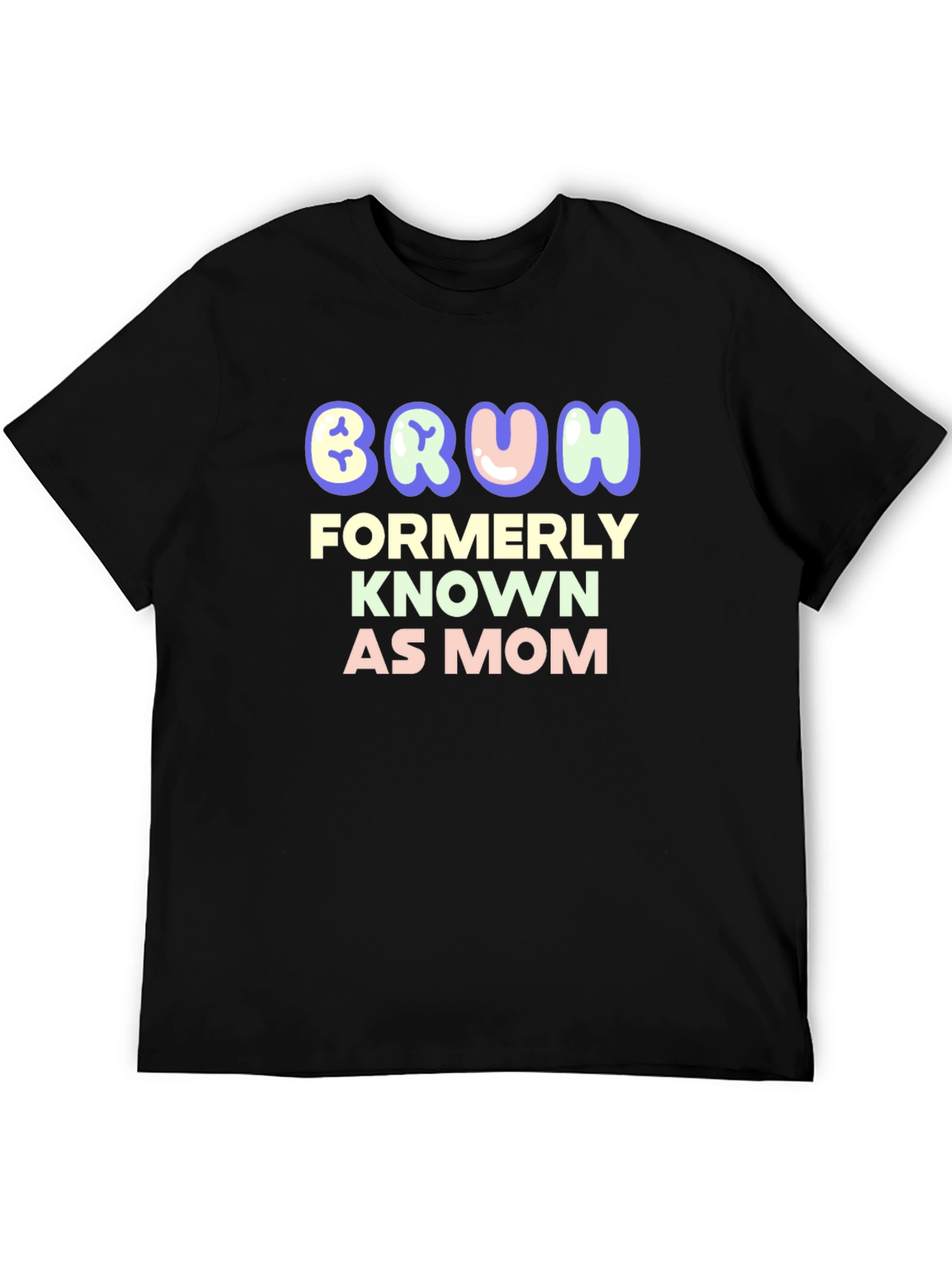 Black Bruh Formerly Known as Mom - Funny T-Shirt view 5