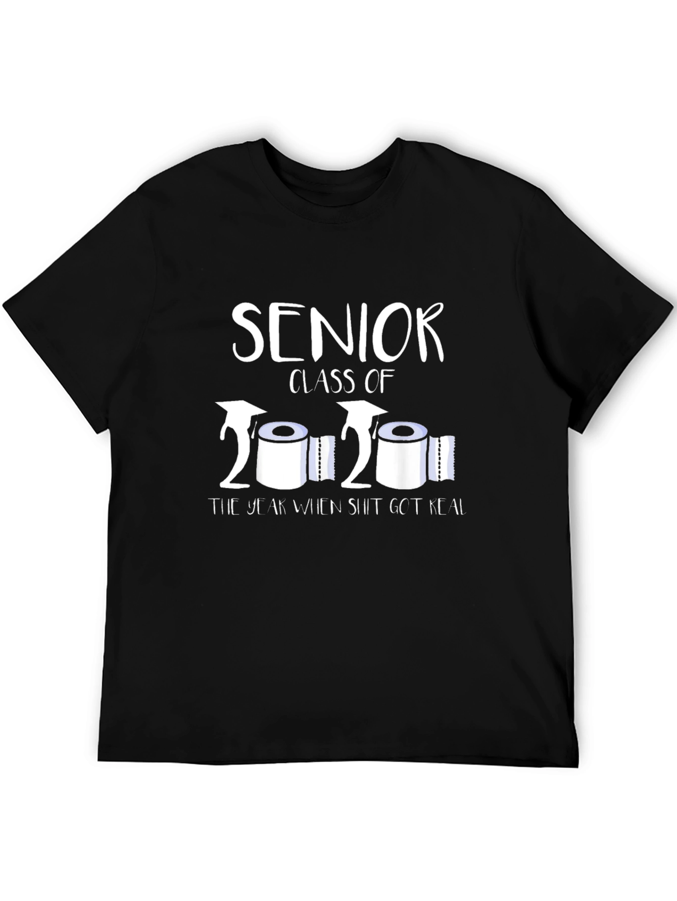 Black Senior Class of 2020 Toilet Paper Humor T-Shirt view 5