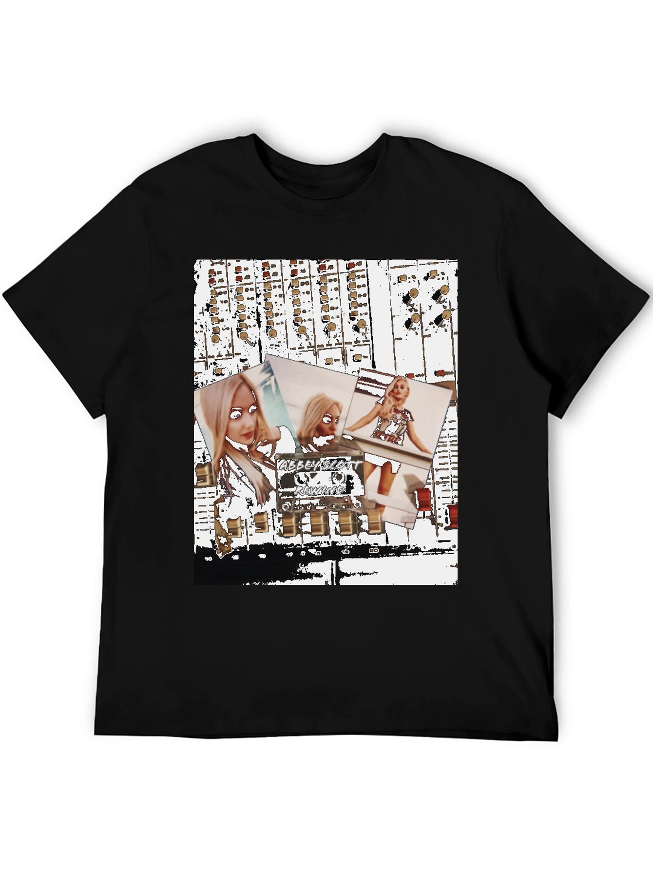 Black Abstract Abbey Scott Graphic Tee view 5