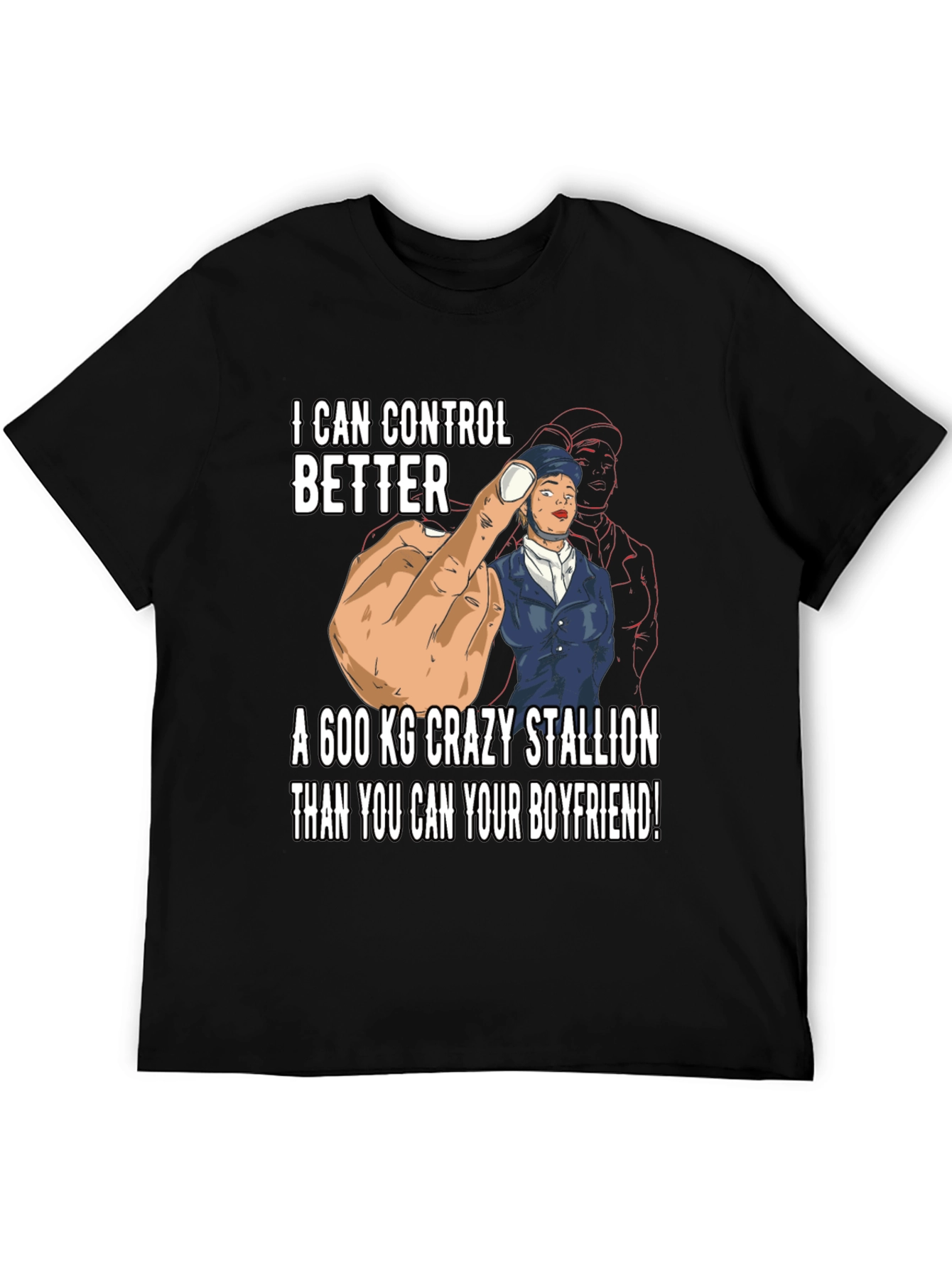 Black I Can Control Better Graphic T-Shirt view 5