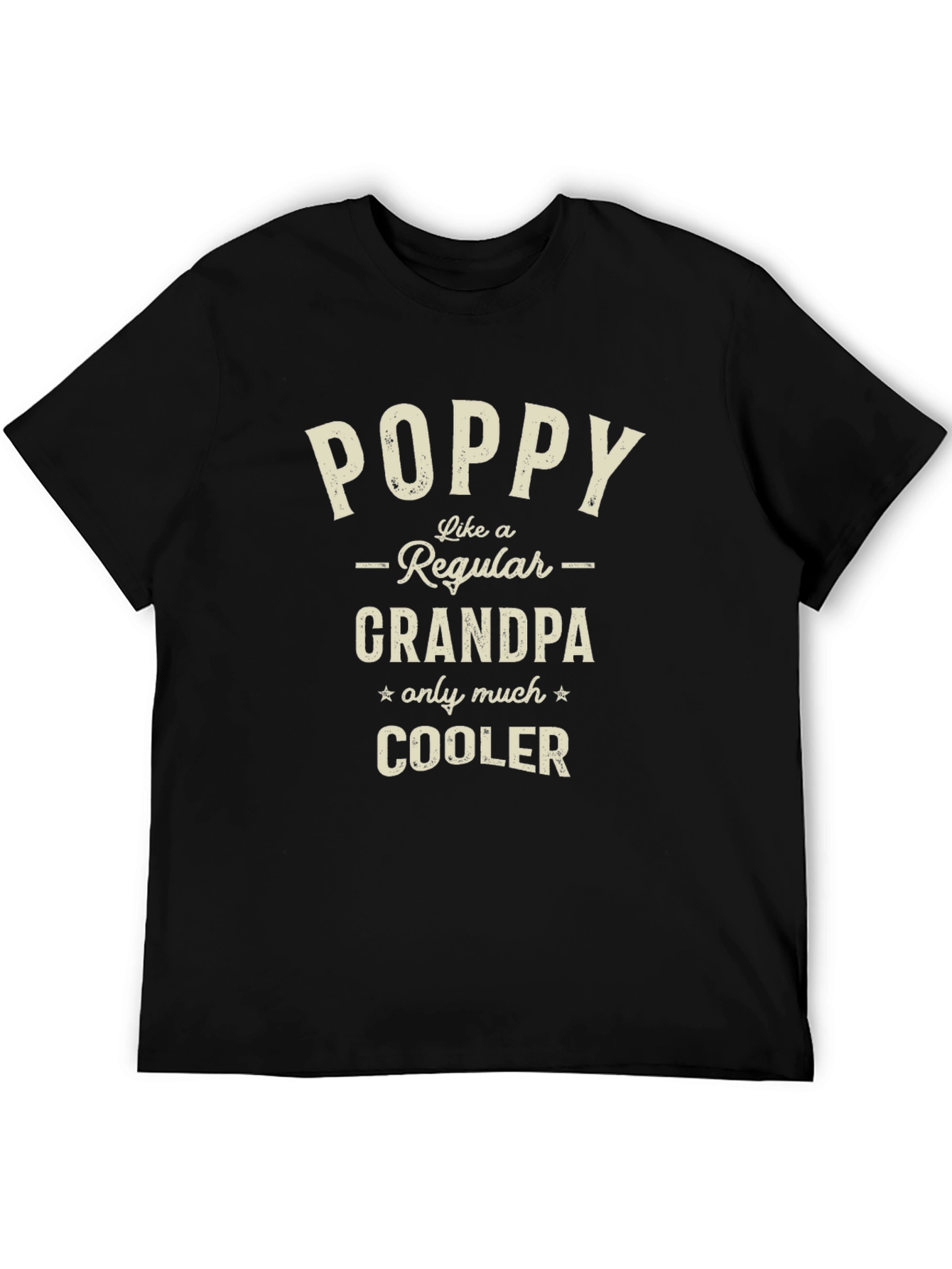 Black Poppy Like A Regular Grandpa T-Shirt view 5