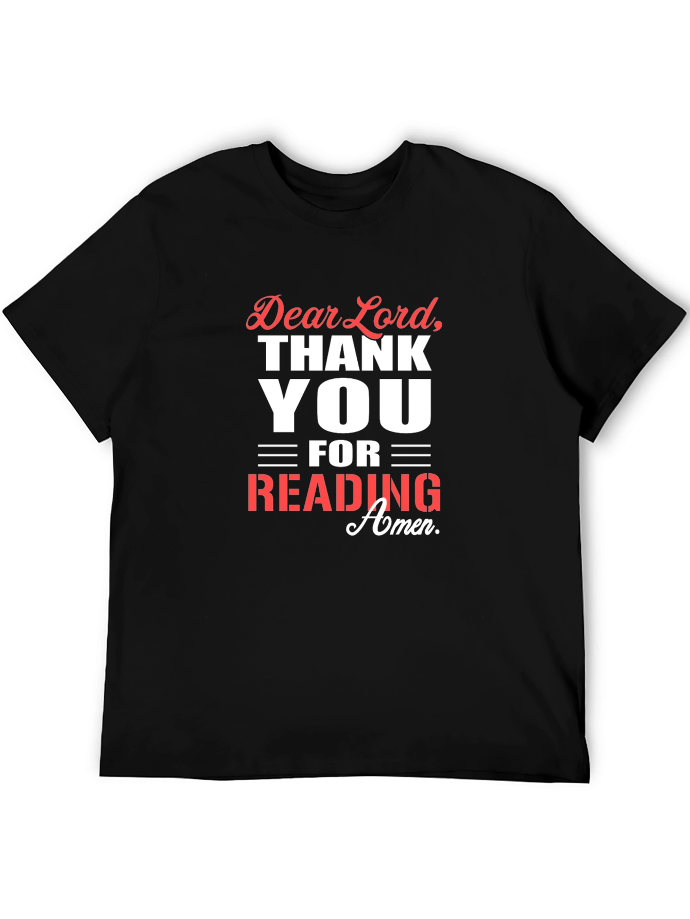 Black Dear Lord T-Shirt - Thank You Funny Slogan view 5