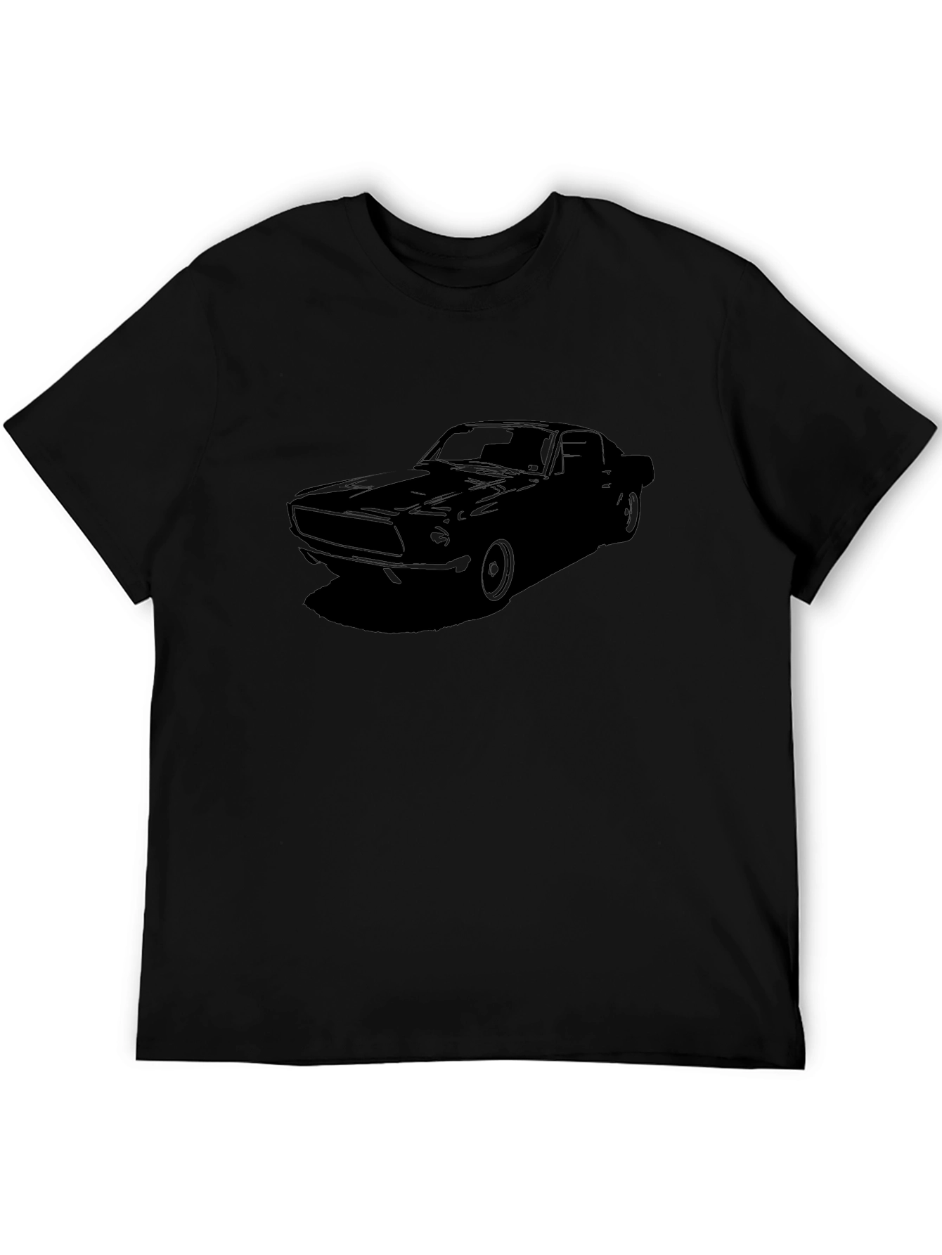 Black Classic Car Graphic Tee - Black view 5