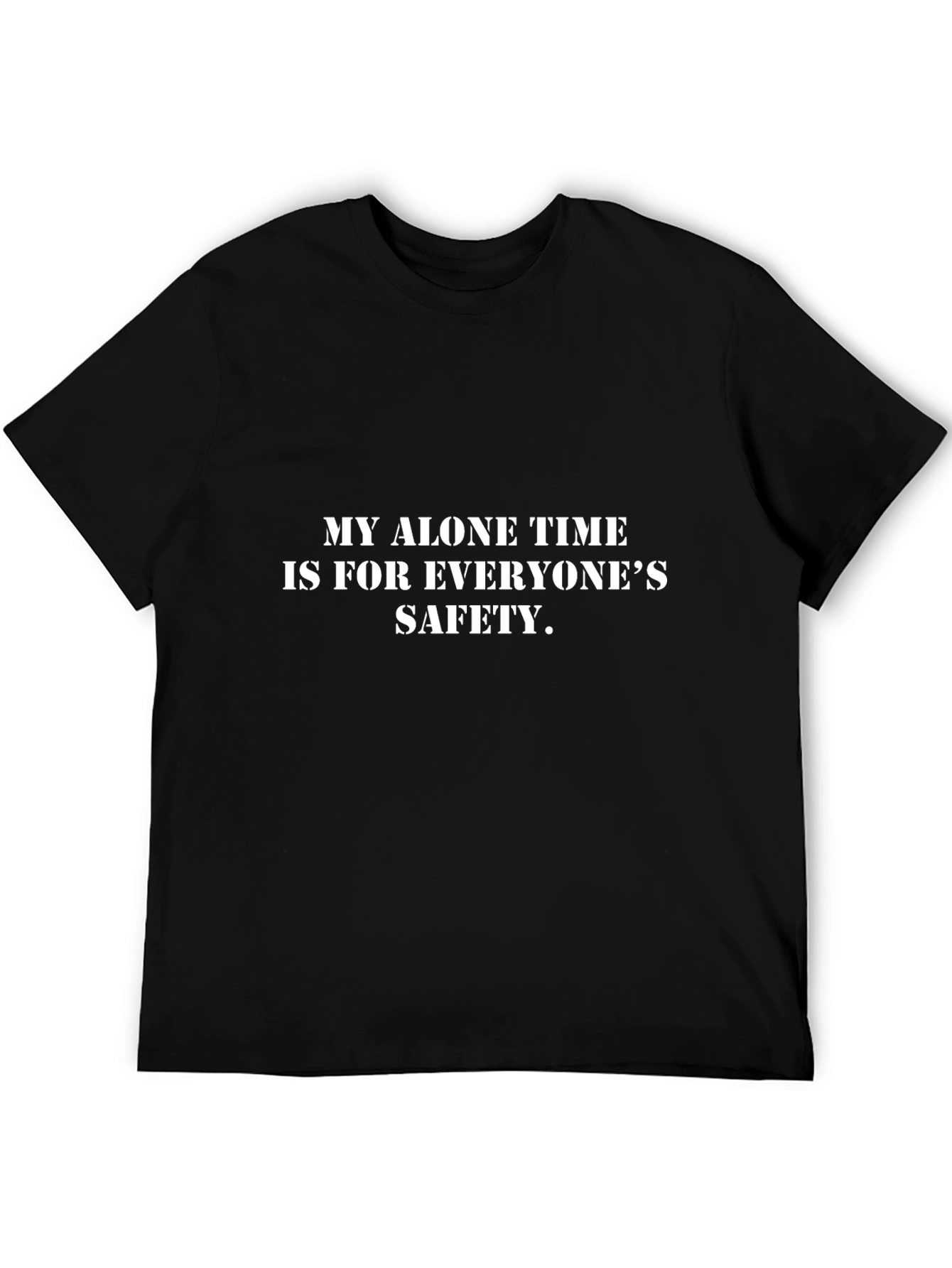 Black Alone Time Safety Graphic T-Shirt - Comfort Fit view 5