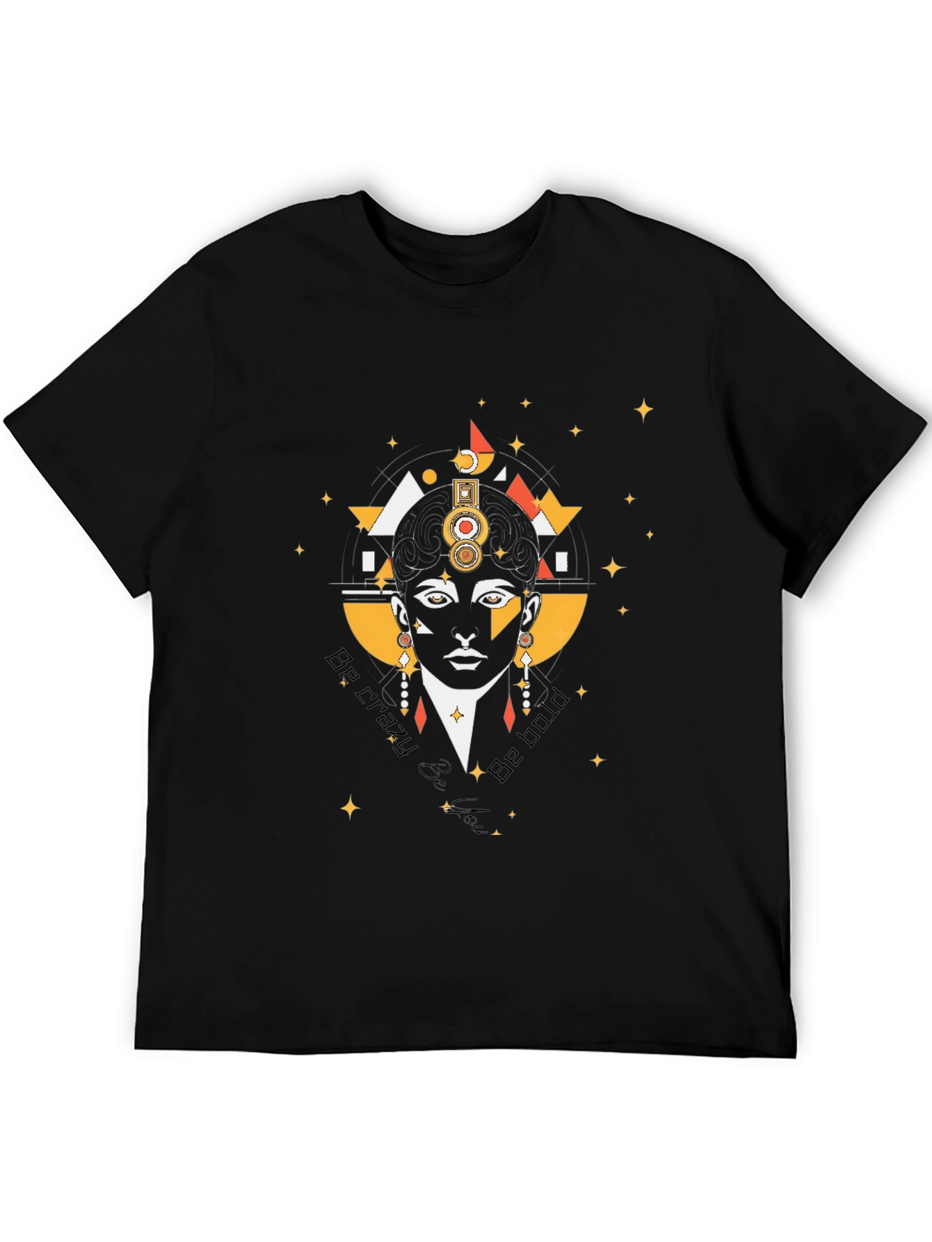 Black Be Crazy Be Bold Graphic Tee view 5
