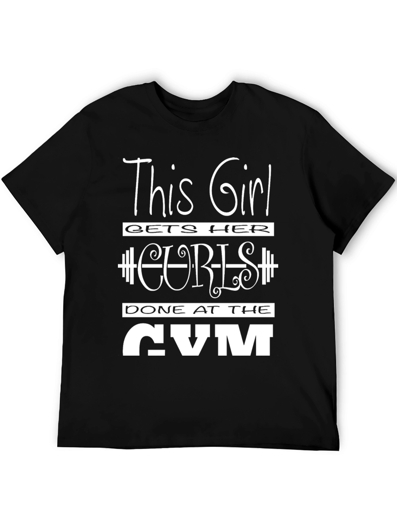 Black This Girl Gets Her Curls Done at The Gym T-Shirt view 5