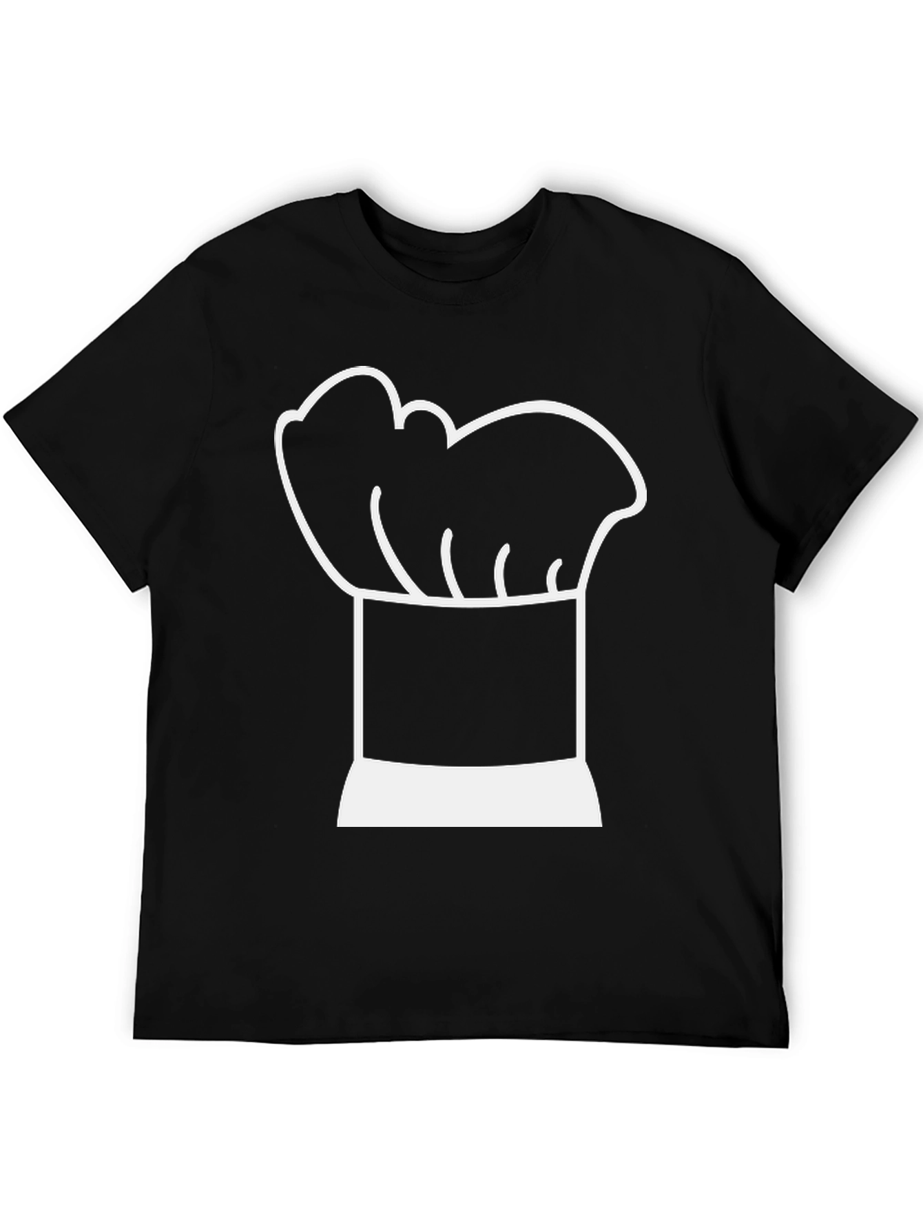 Black Chef Hat Graphic T-Shirt - Culinary Style view 5