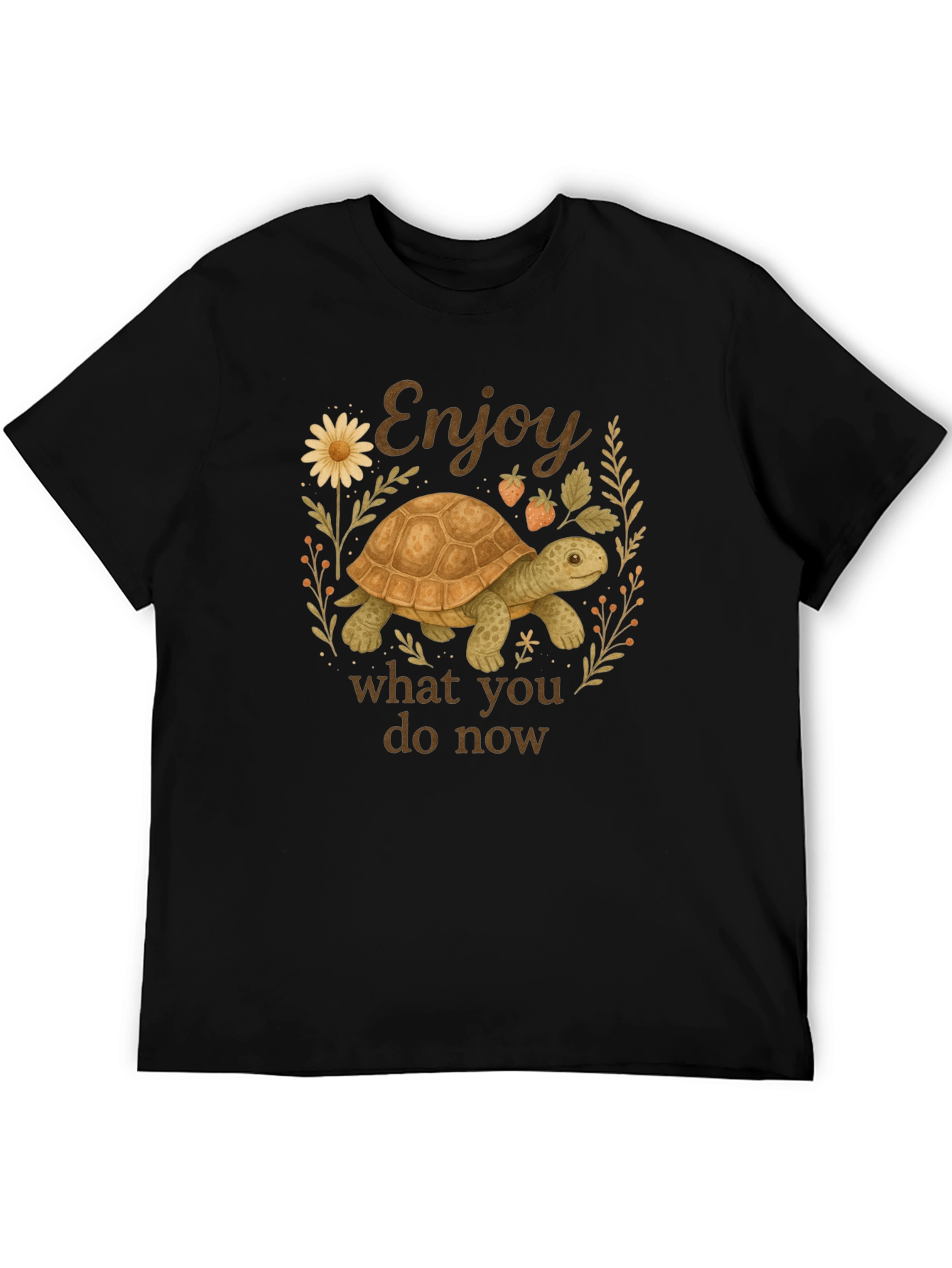 Black Enjoy What You Do Now Turtle T-Shirt view 5
