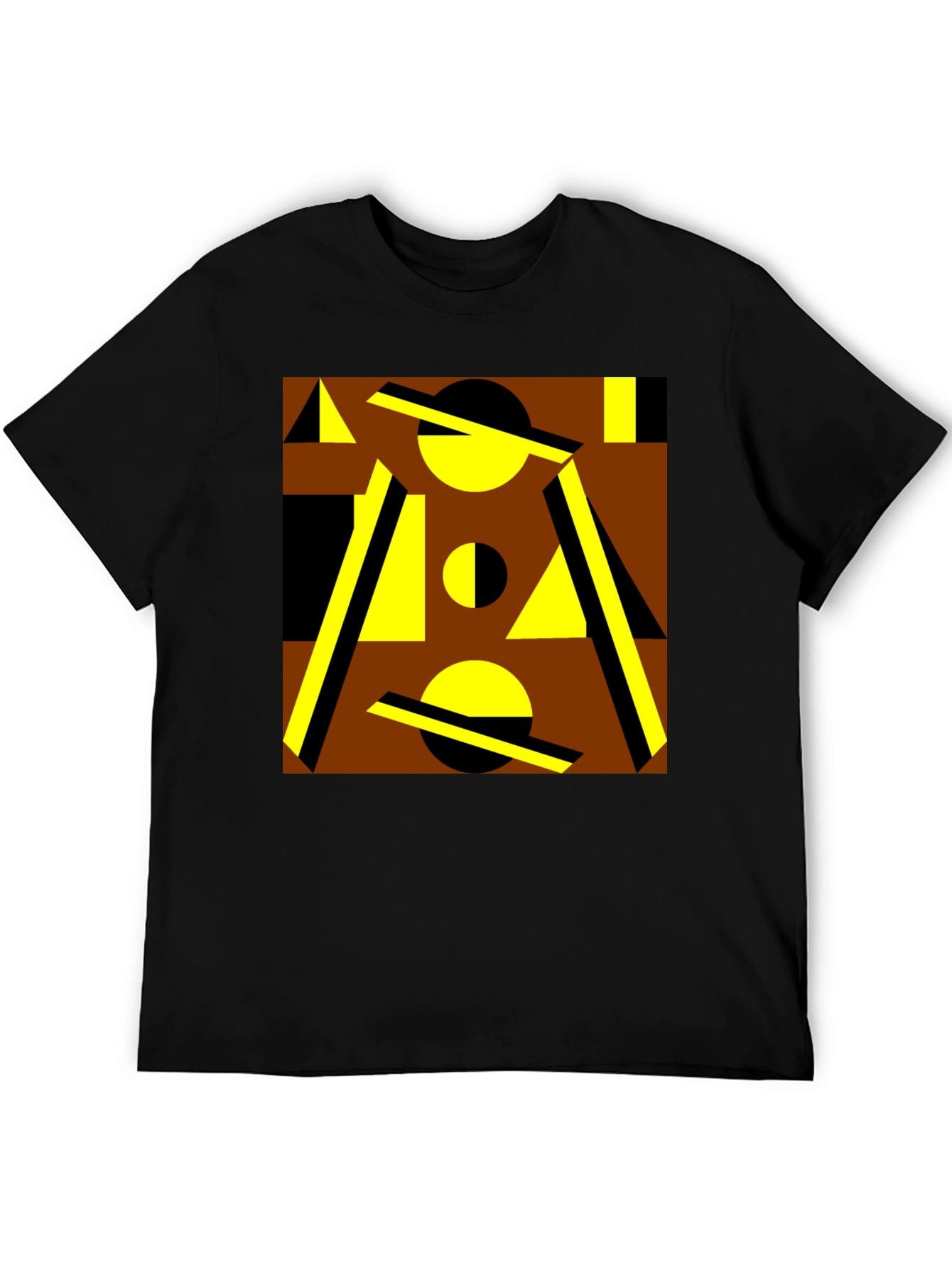 Black Geometric Pattern Graphic Tee view 5