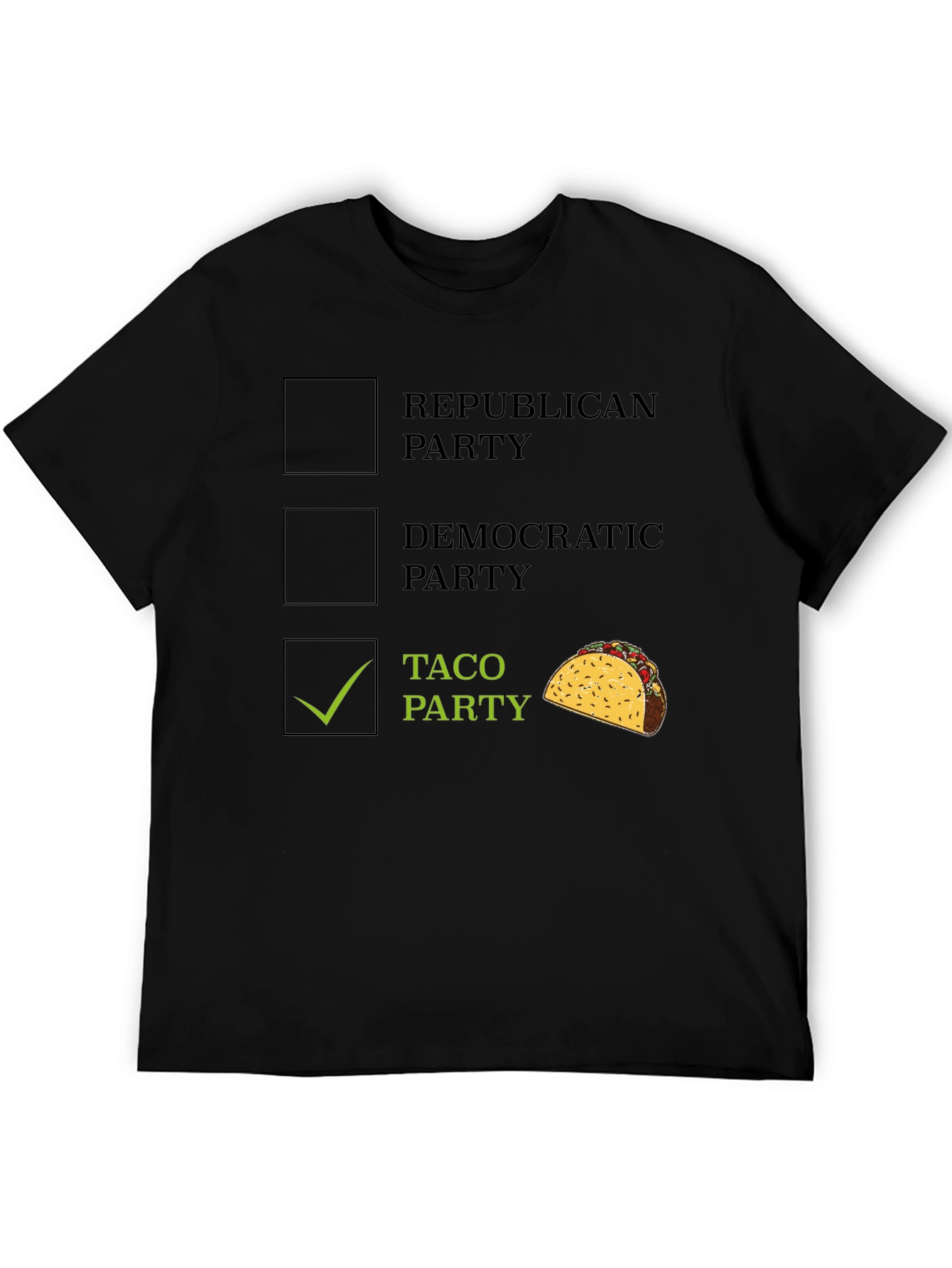Black Taco Party Men's T-Shirt view 5