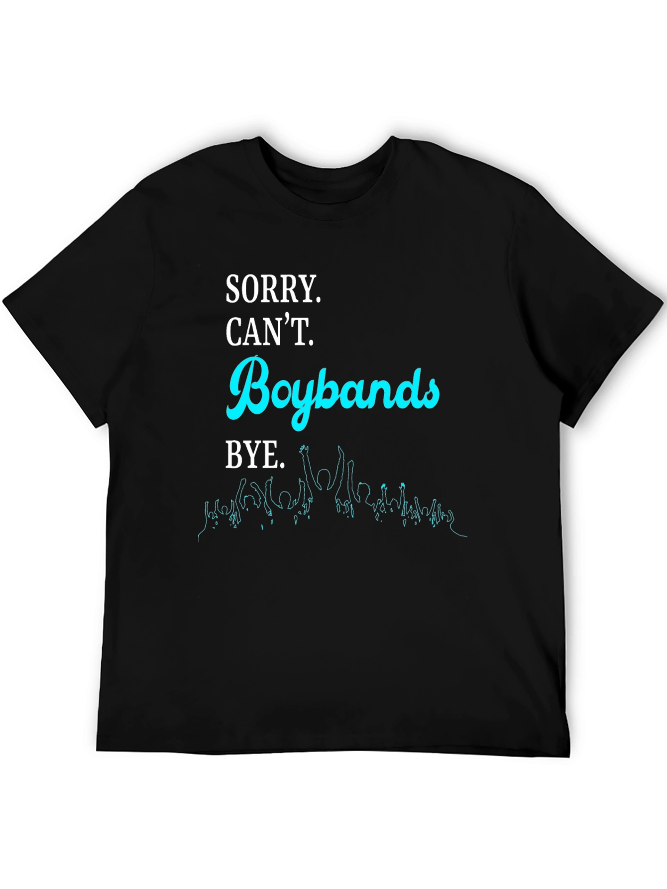 Black Boybands T-Shirt - Sorry Can't Bye Tee view 5
