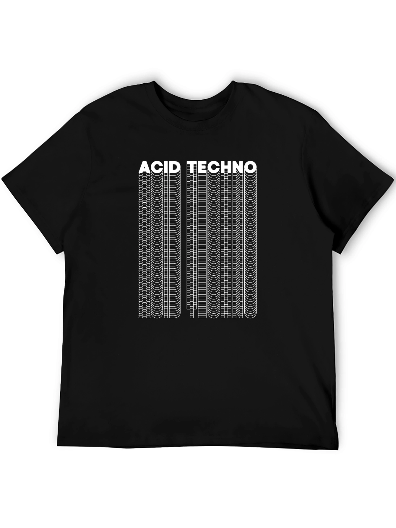 Black Acid Techno Graphic Tee - Black T-Shirt view 5