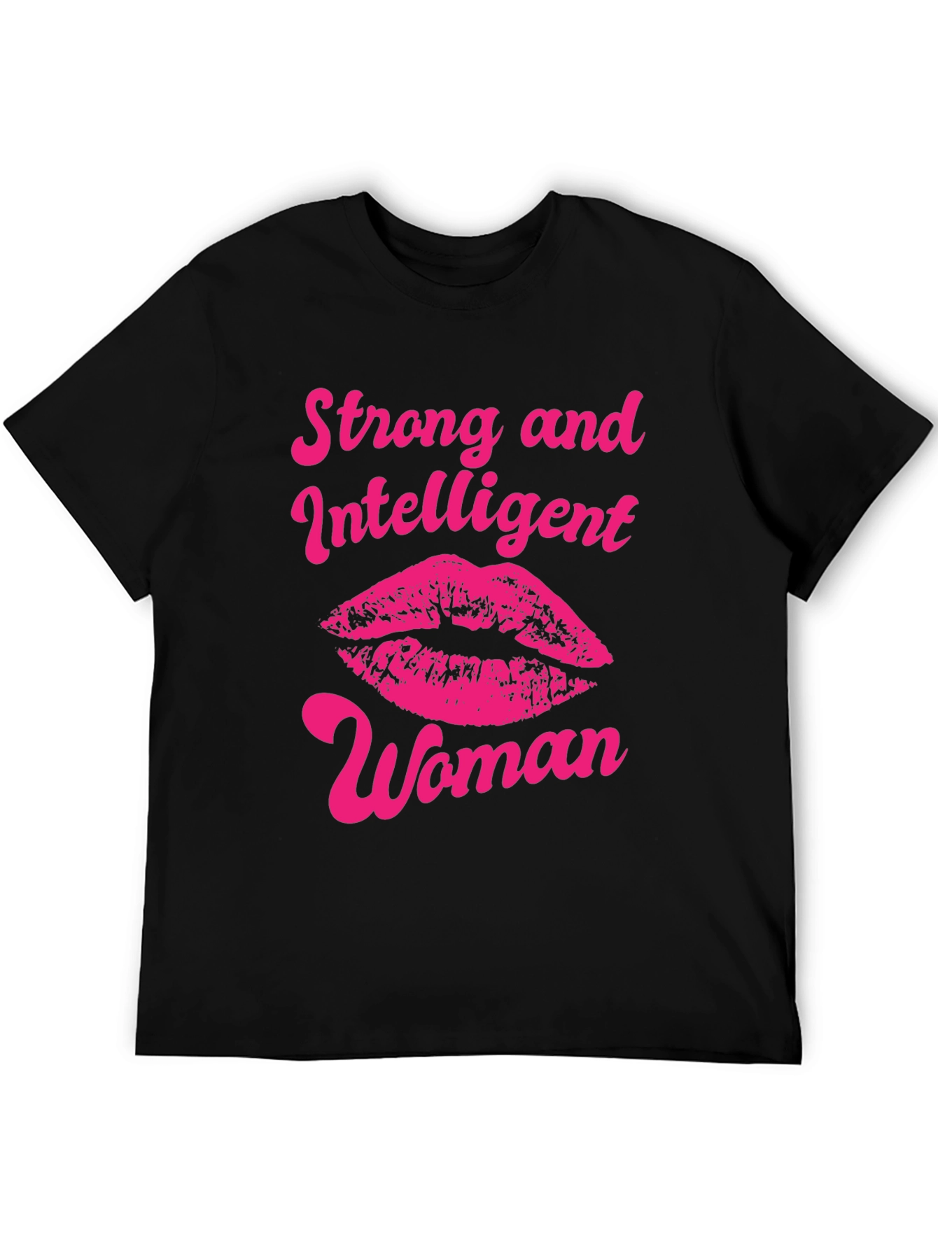 Black Strong Intelligent Woman Lips Graphic T-Shirt view 5