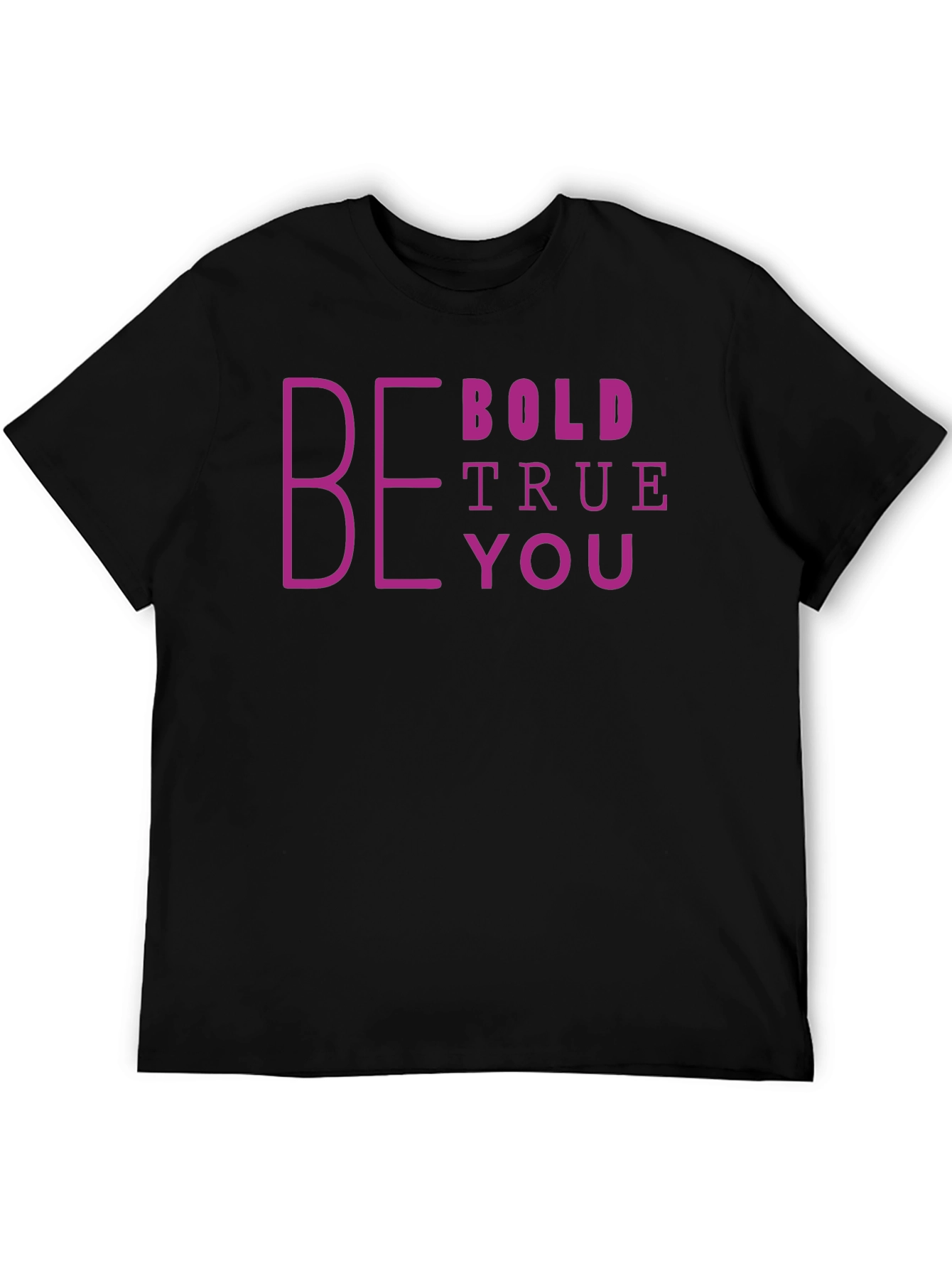 Black Be Bold True You Graphic Tee - Black view 5