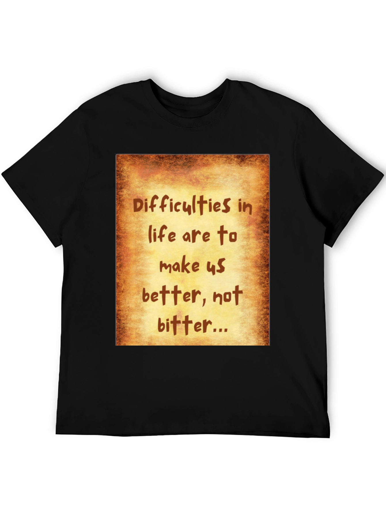Black Inspirational Quote Graphic Tee - Black view 5