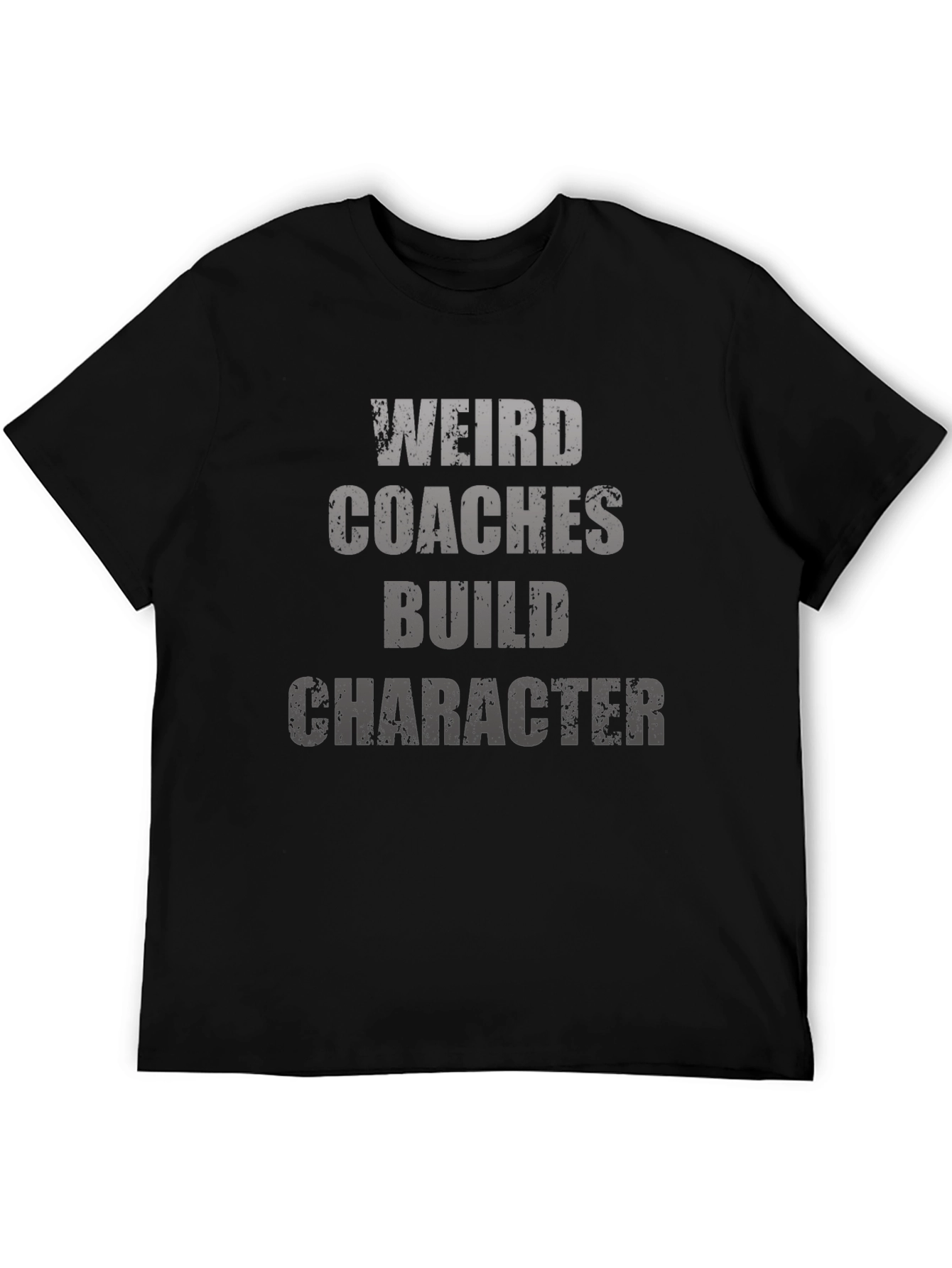 Black Weird Coaches Build Character T-Shirt - Black view 5