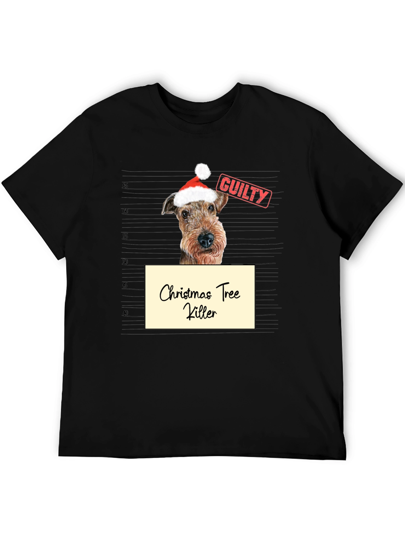 Christmas Tree Killer Dog Mugshot Graphic Tee - 5