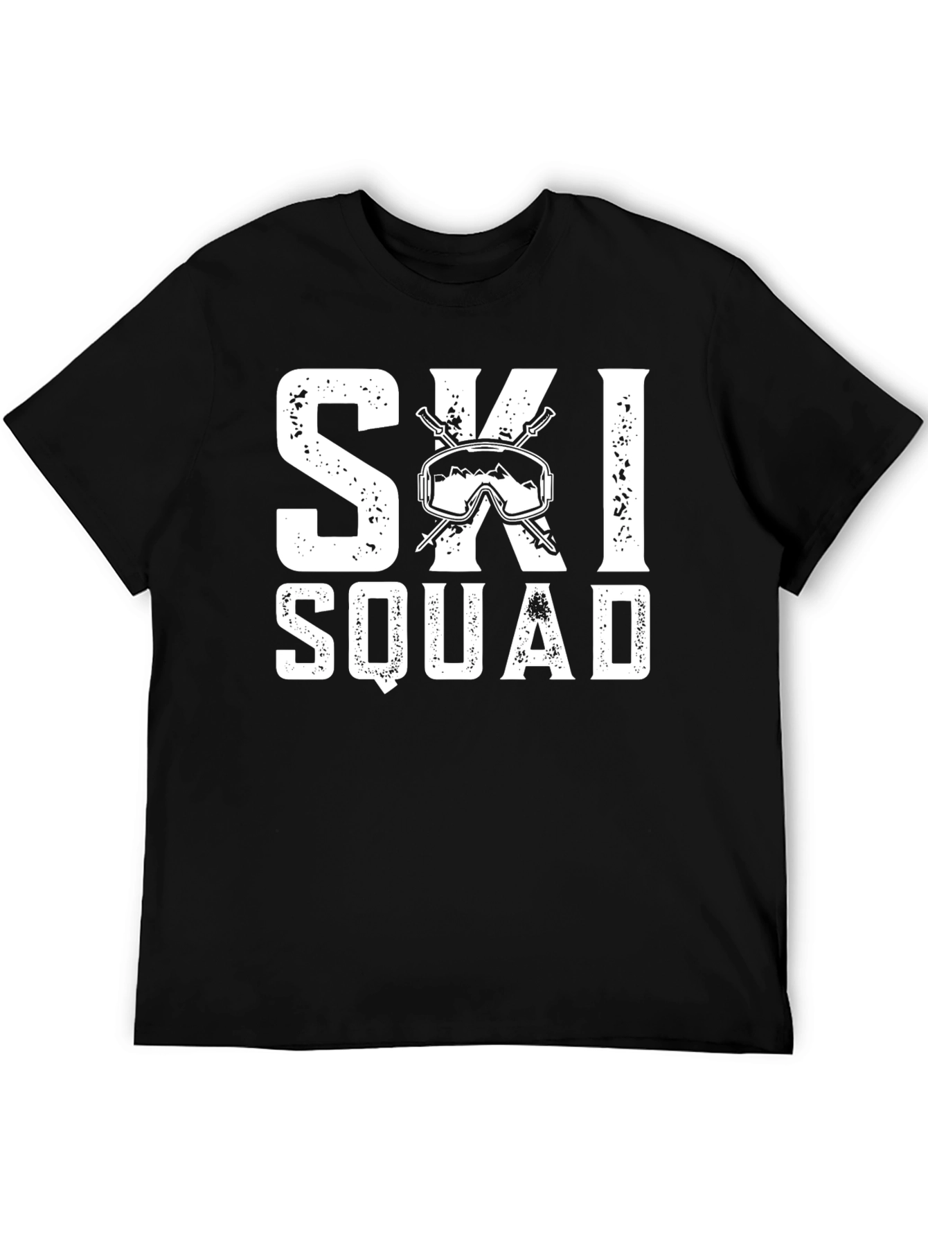 Black Ski Squad T-Shirt - Winter Sports Apparel view 5